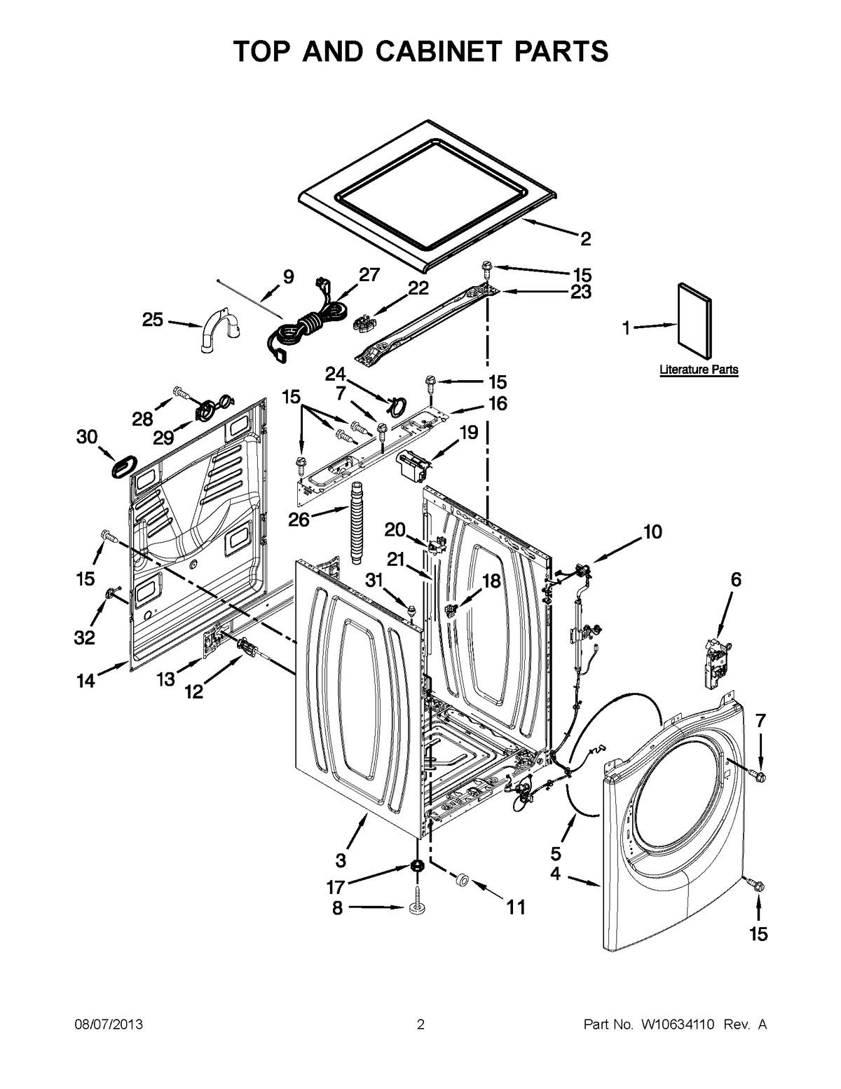 01 - TOP AND CABINET PARTS