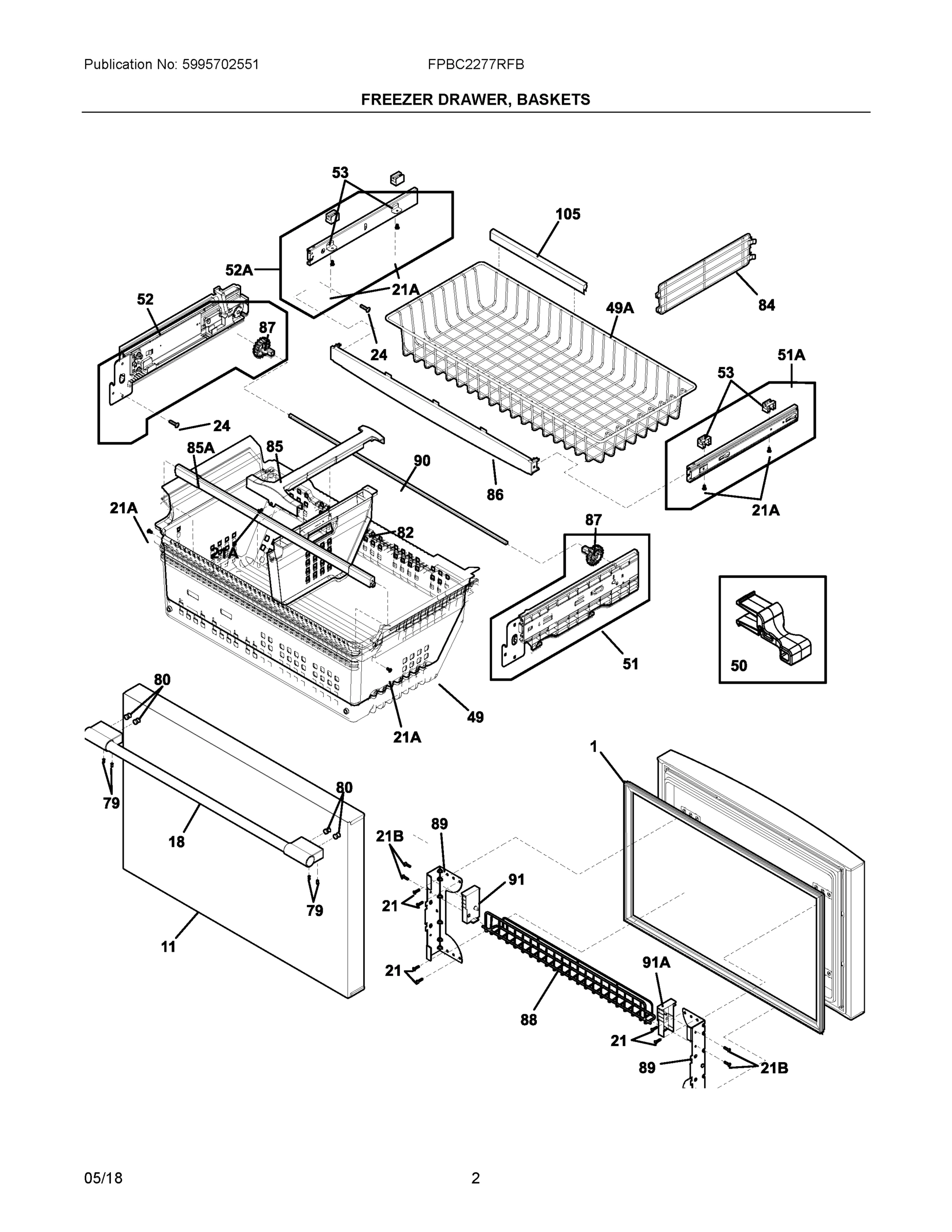 02 - FREEZER DRAWER, BASKETS