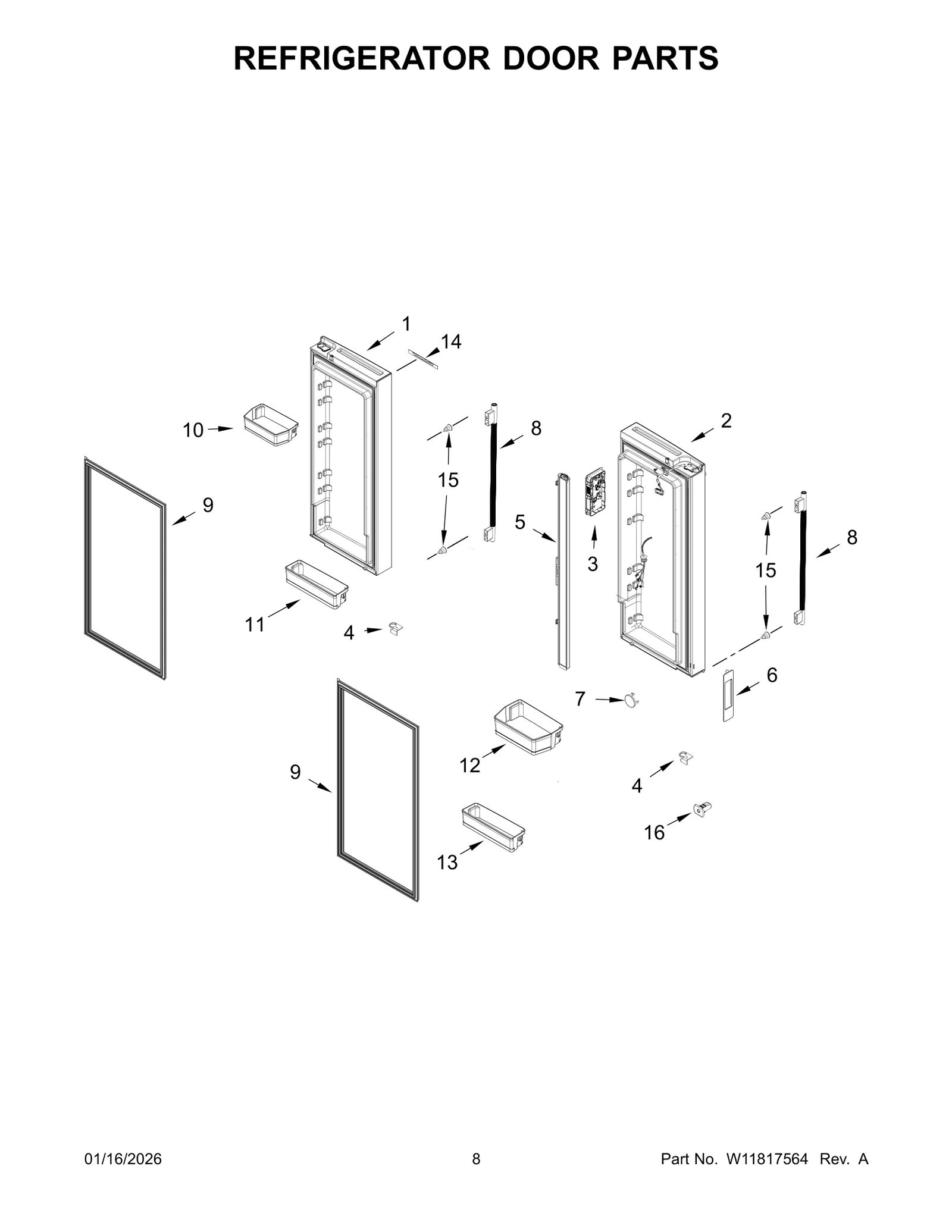 REFRIGERATOR DOOR PARTS