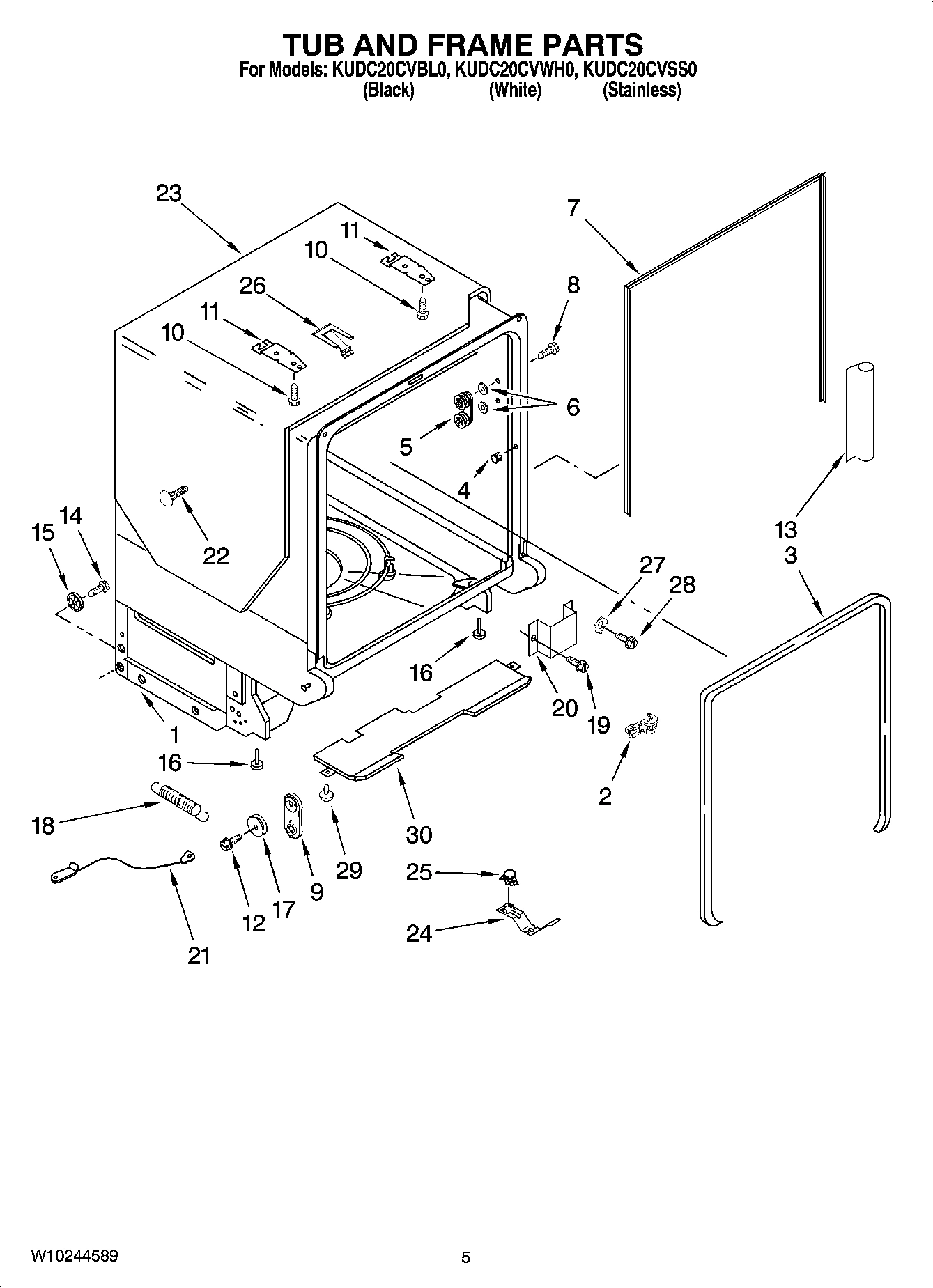05 - TUB AND FRAME PARTS