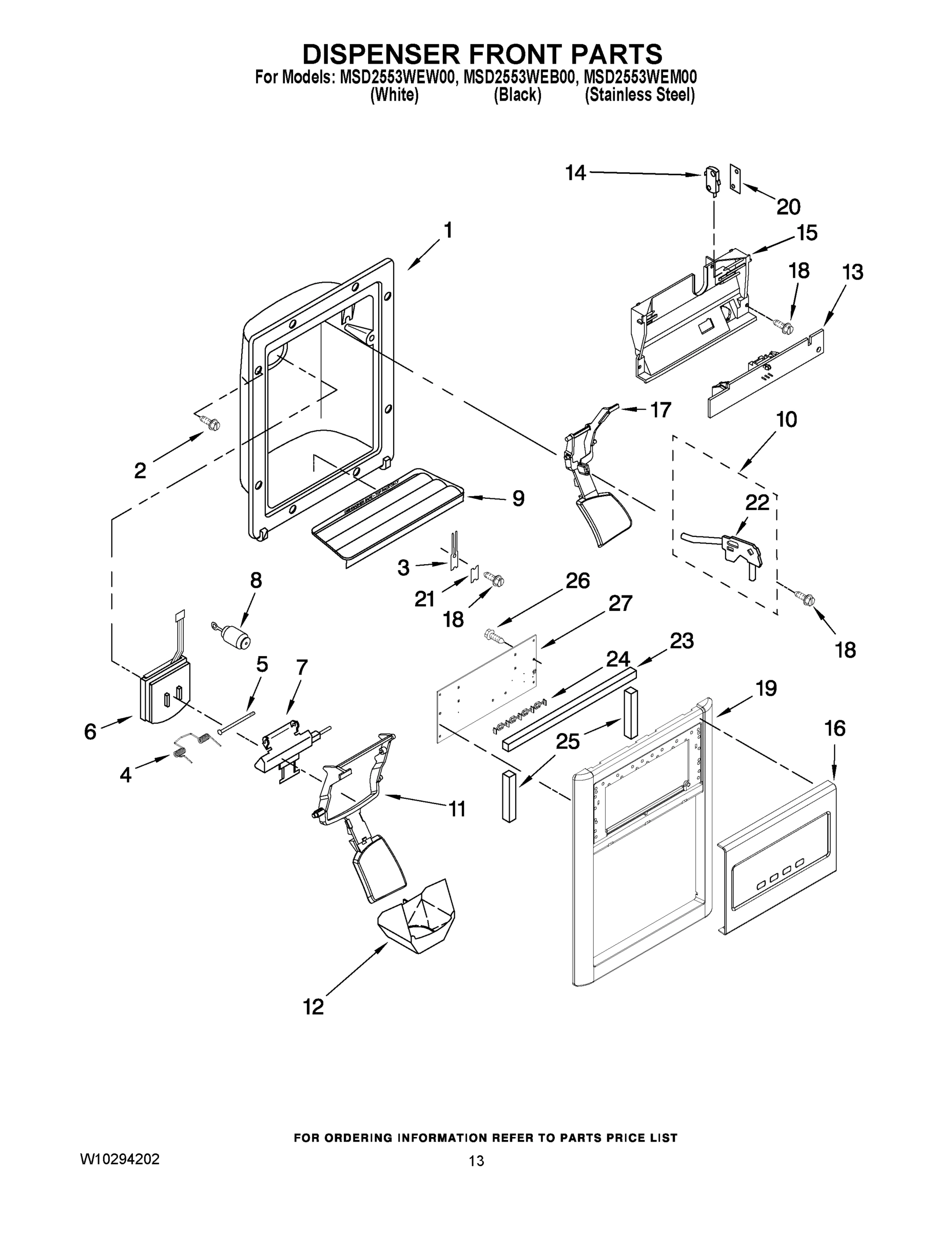 08 - DISPENSER FRONT PARTS