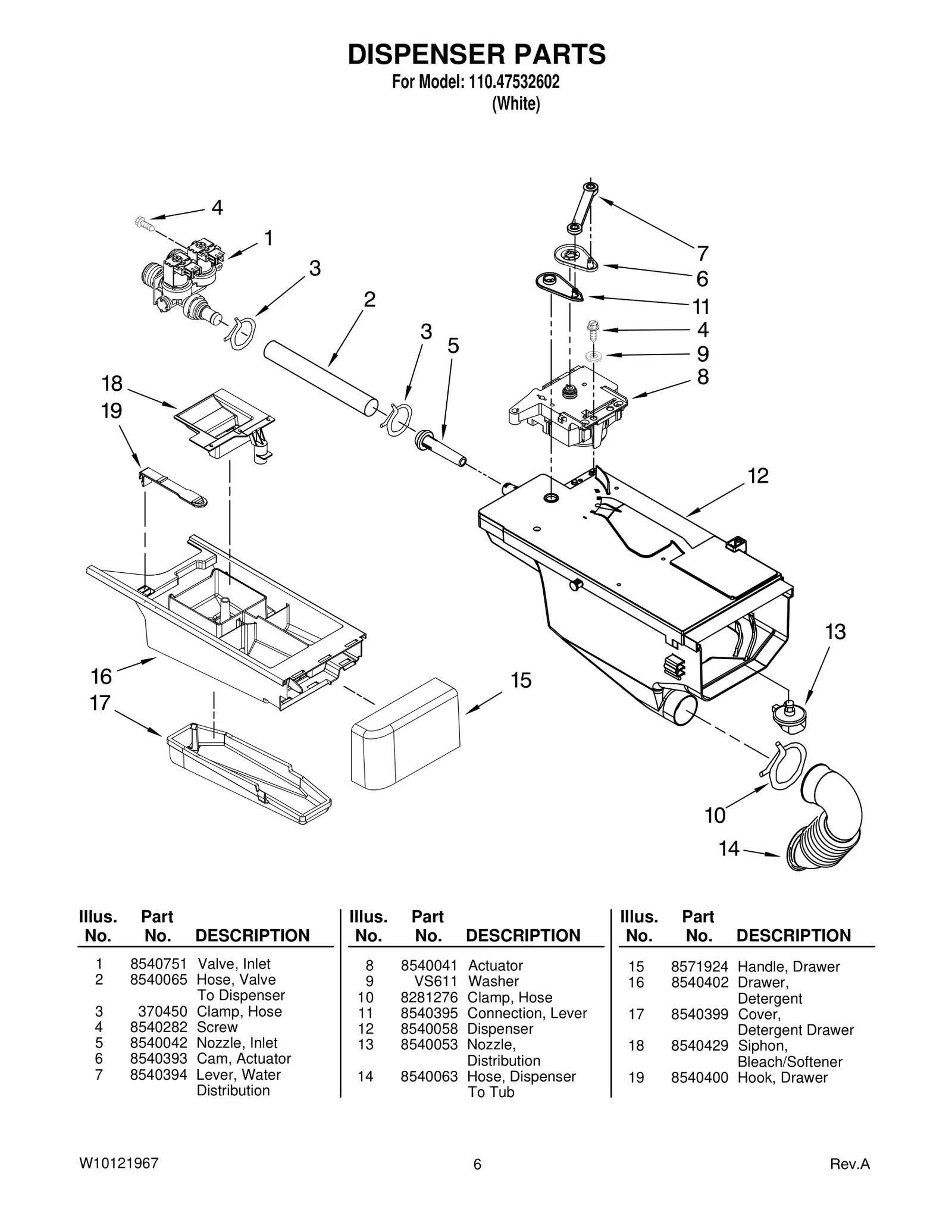 DISPENSER PARTS