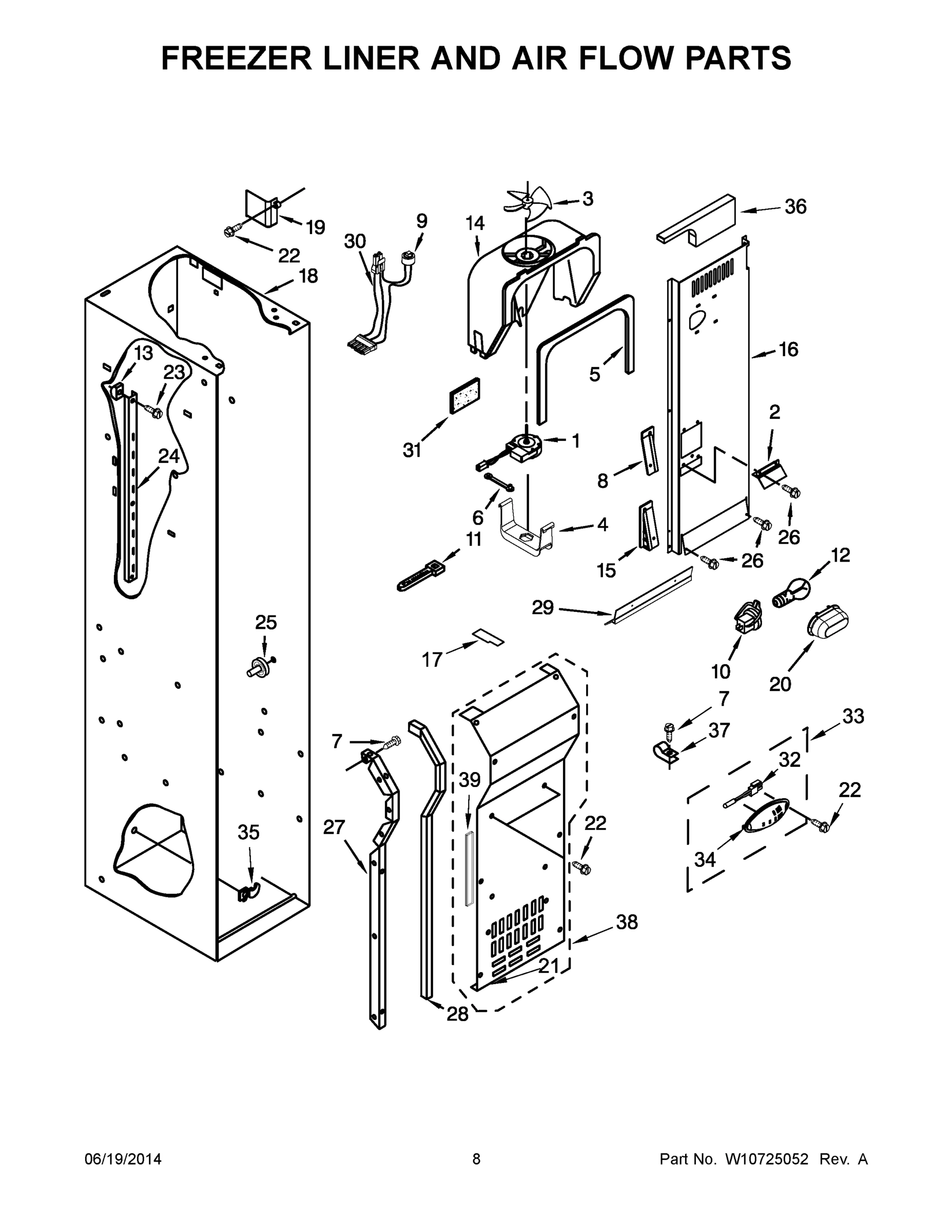 05 - FREEZER LINER AND AIR FLOW PARTS