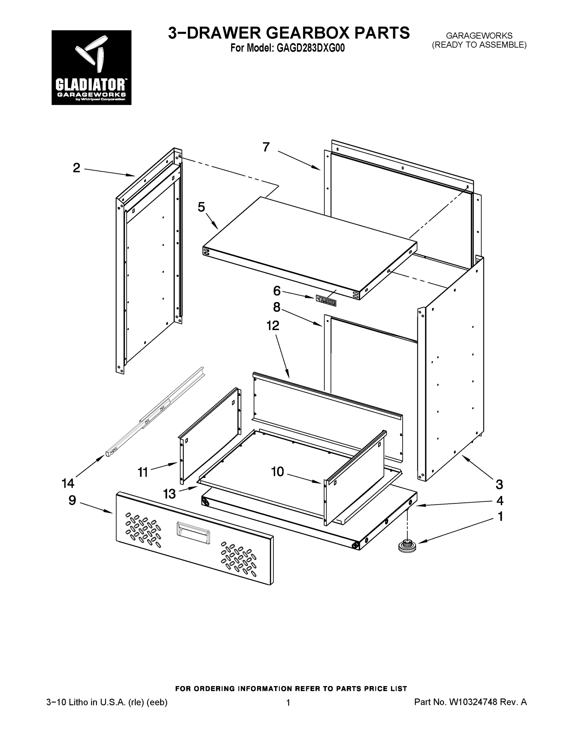 01 - 3-DRAWER GEARBOX PARTS