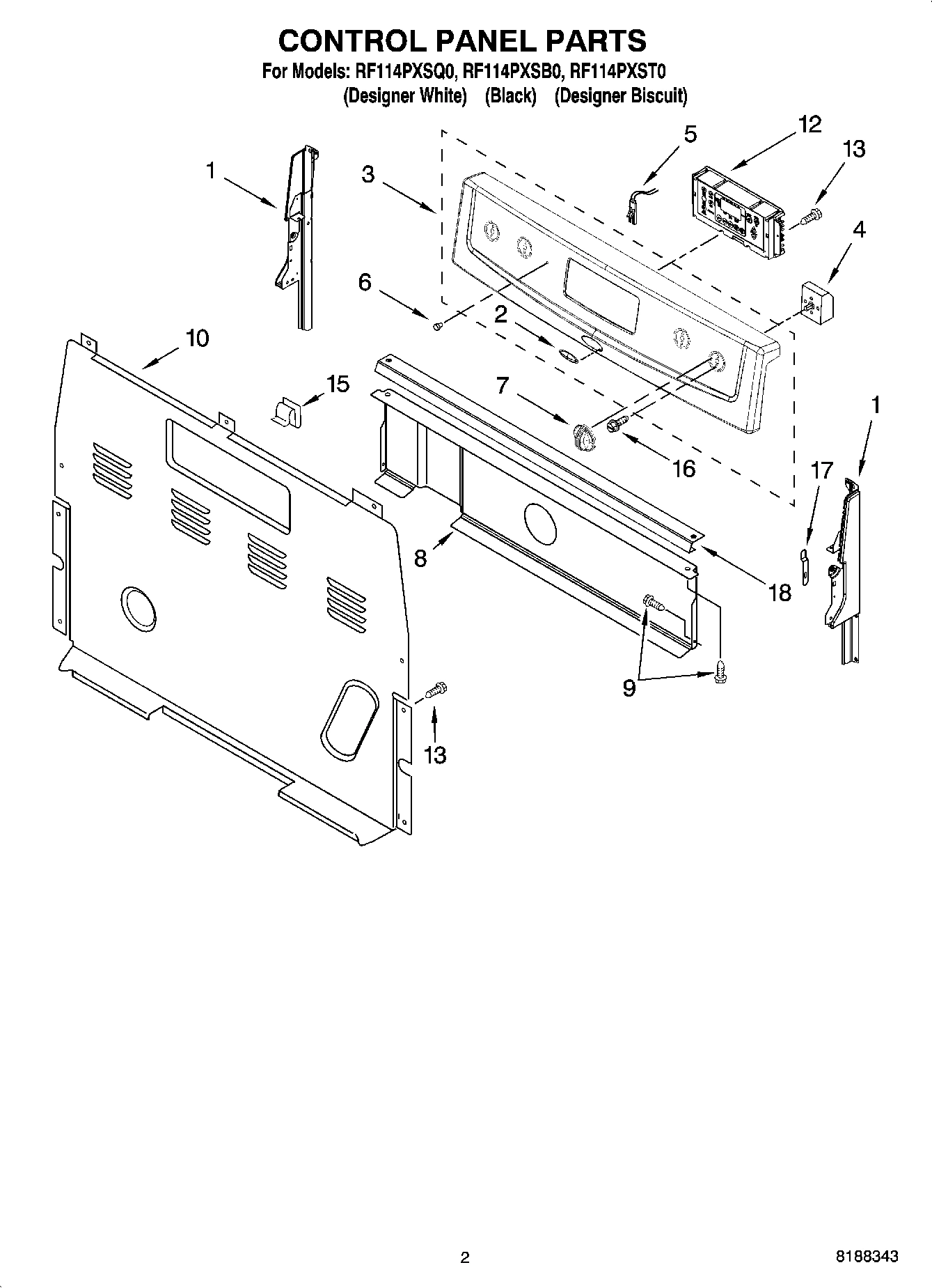 02 - CONTROL PANEL PARTS