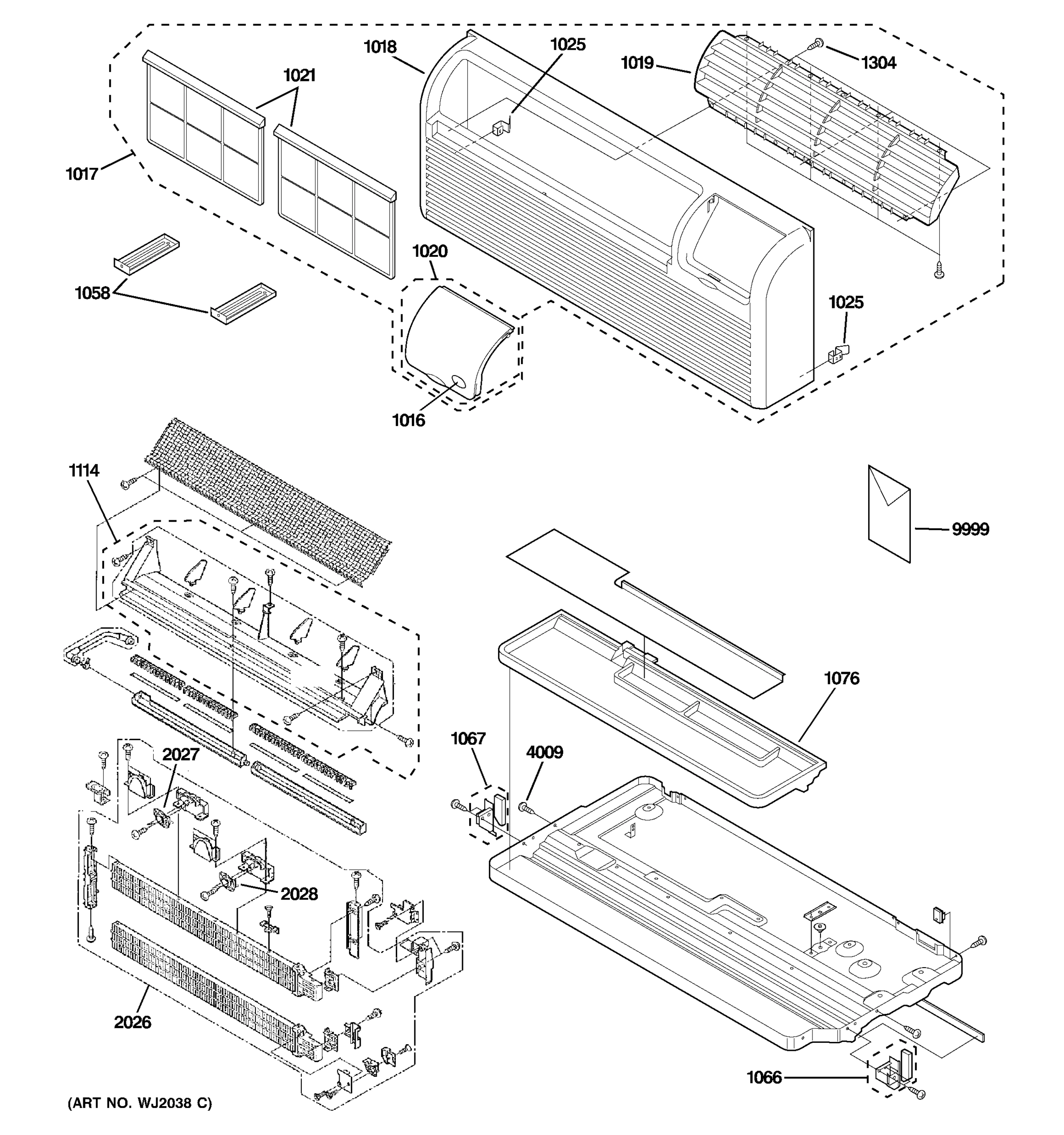 GRILLE, HEATER & BASE PAN PARTS