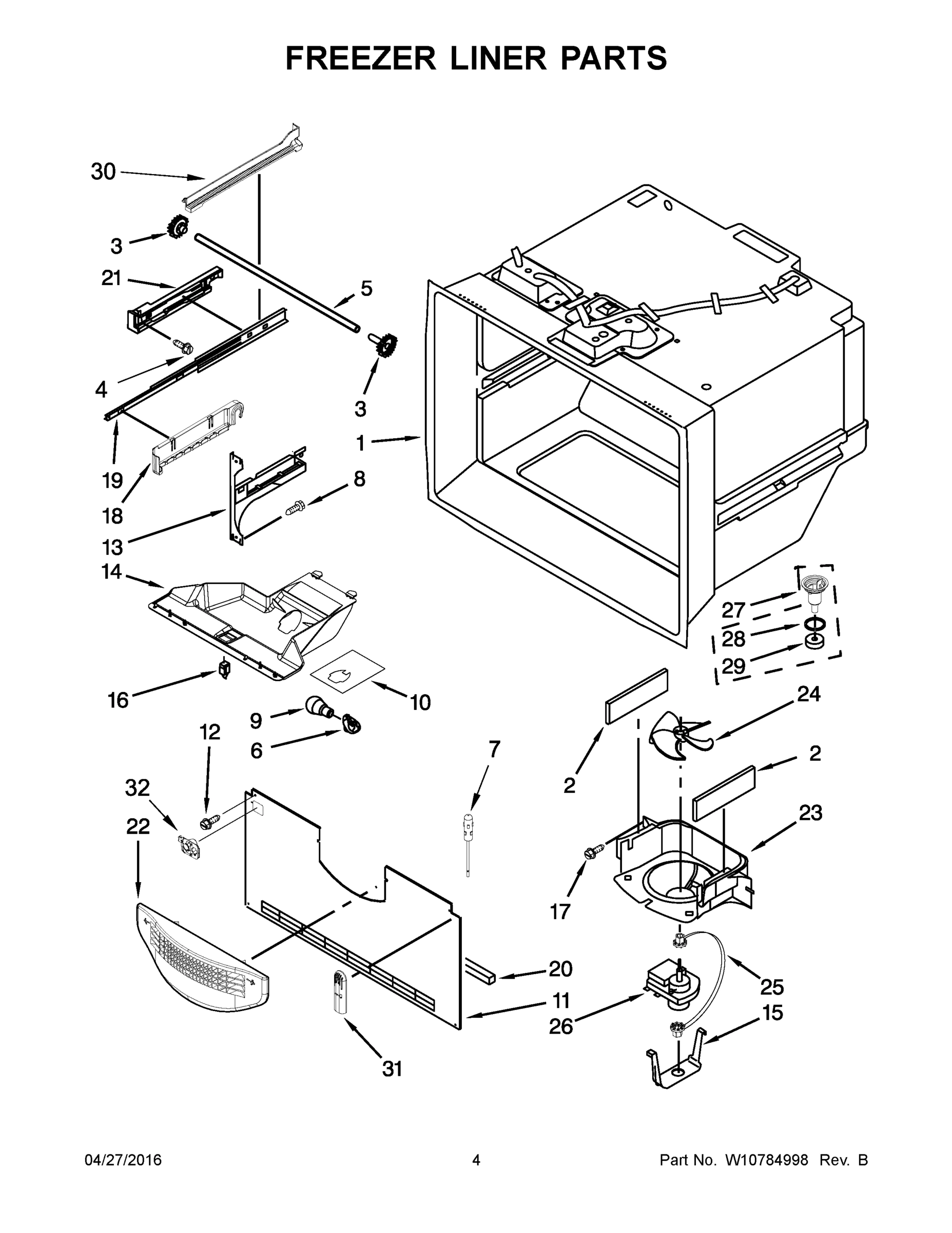 03 - FREEZER LINER PARTS