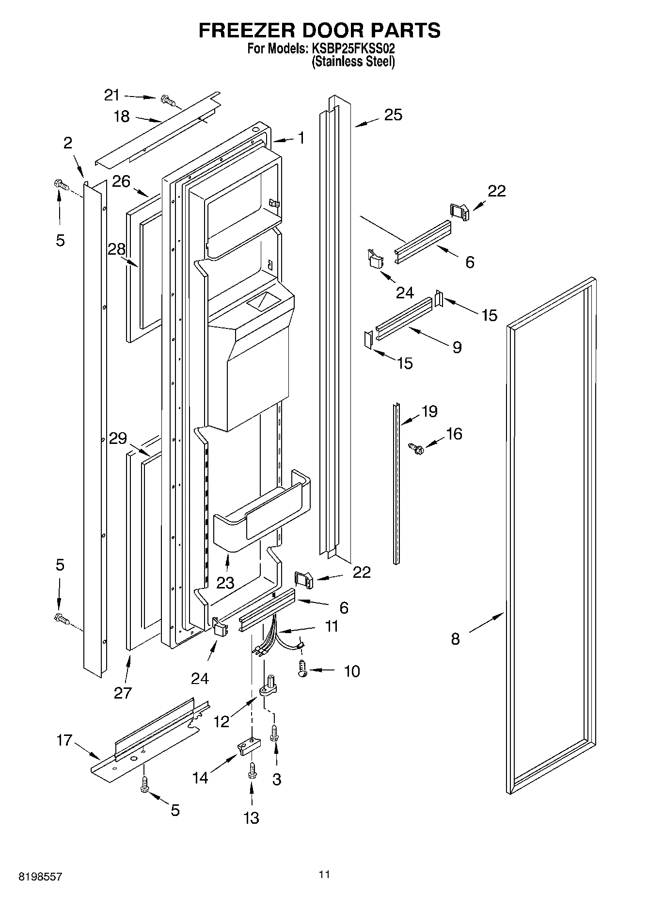 07 - FREEZER DOOR PARTS