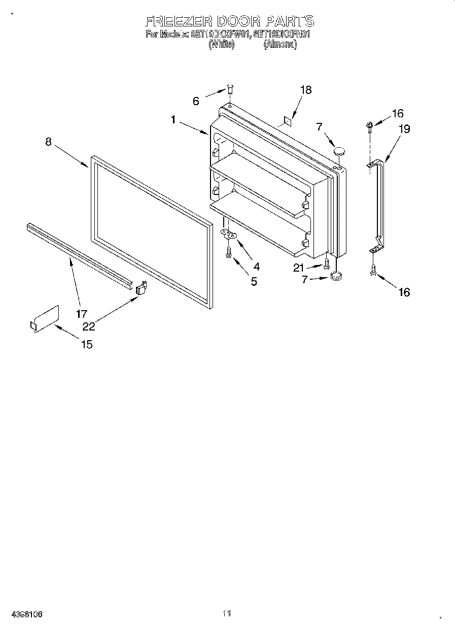 06 - FREEZER DOOR, LIT/OPTIONAL