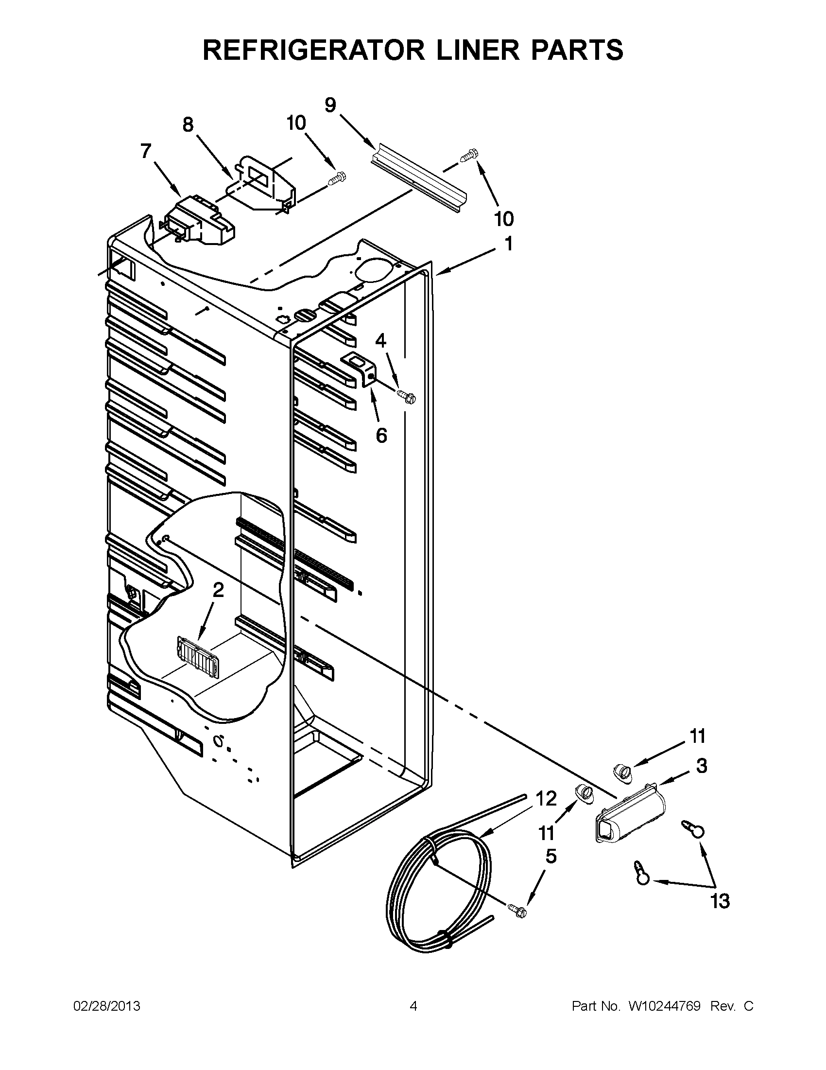 02 - REFRIGERATOR LINER PARTS