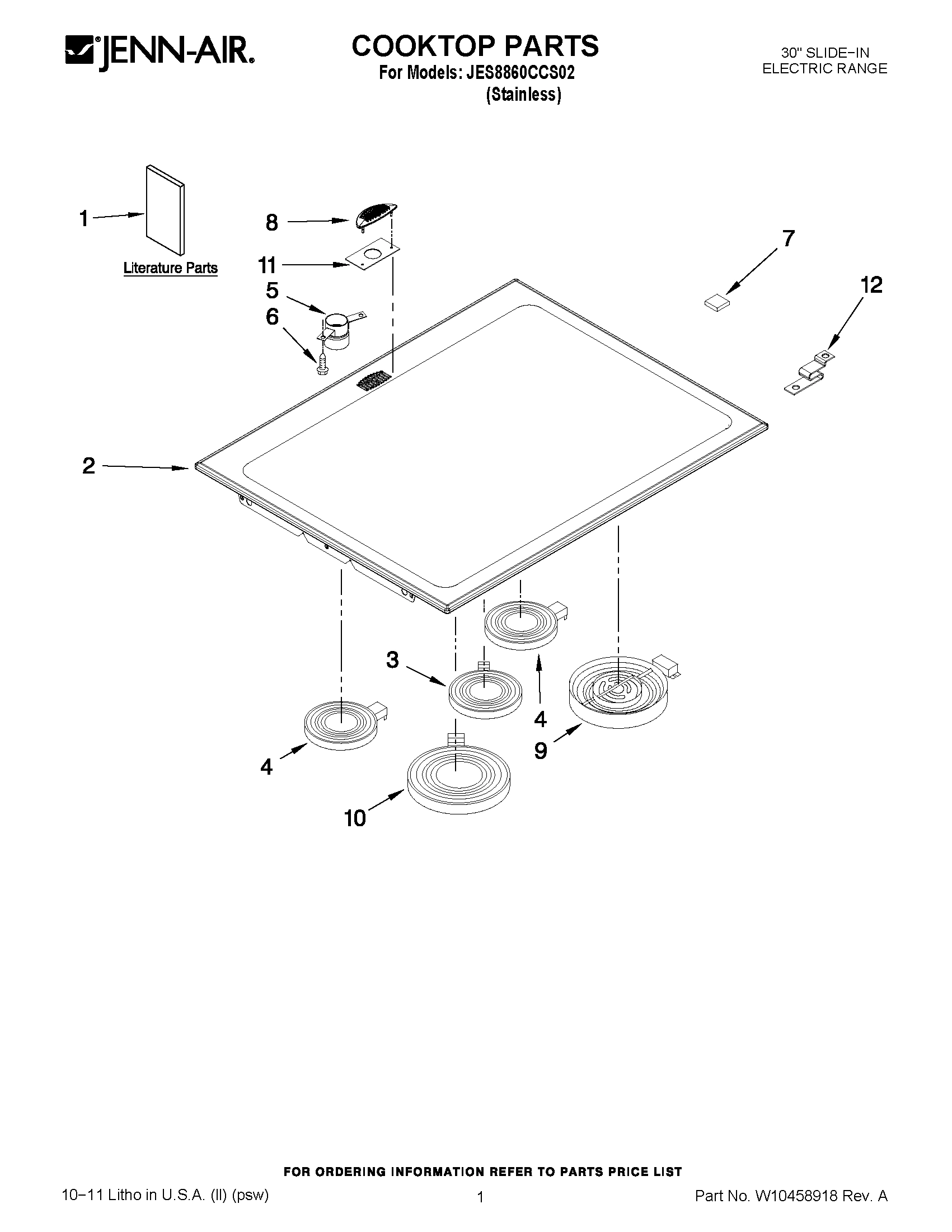 01 - COOKTOP PARTS