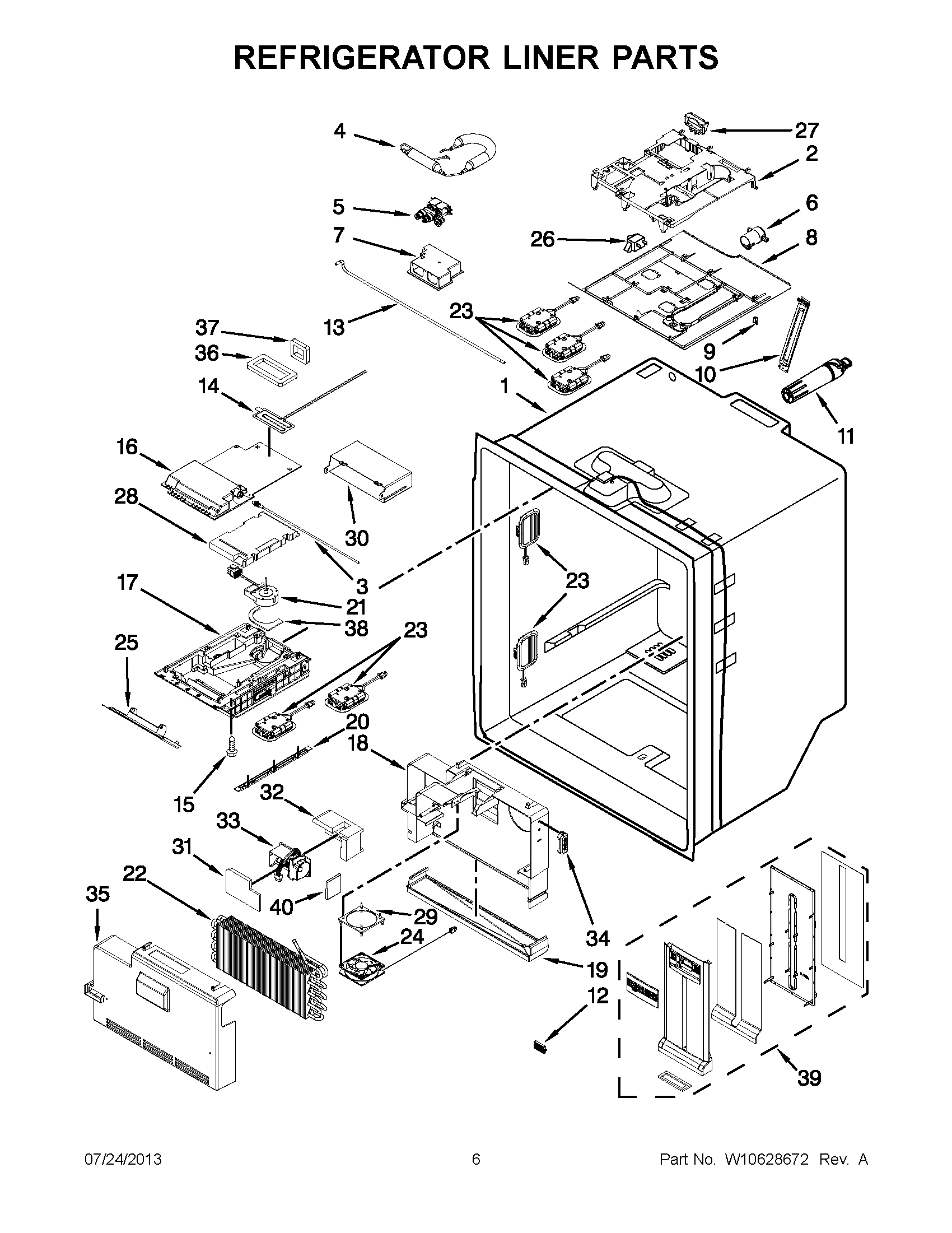 03 - REFRIGERATOR LINER PARTS