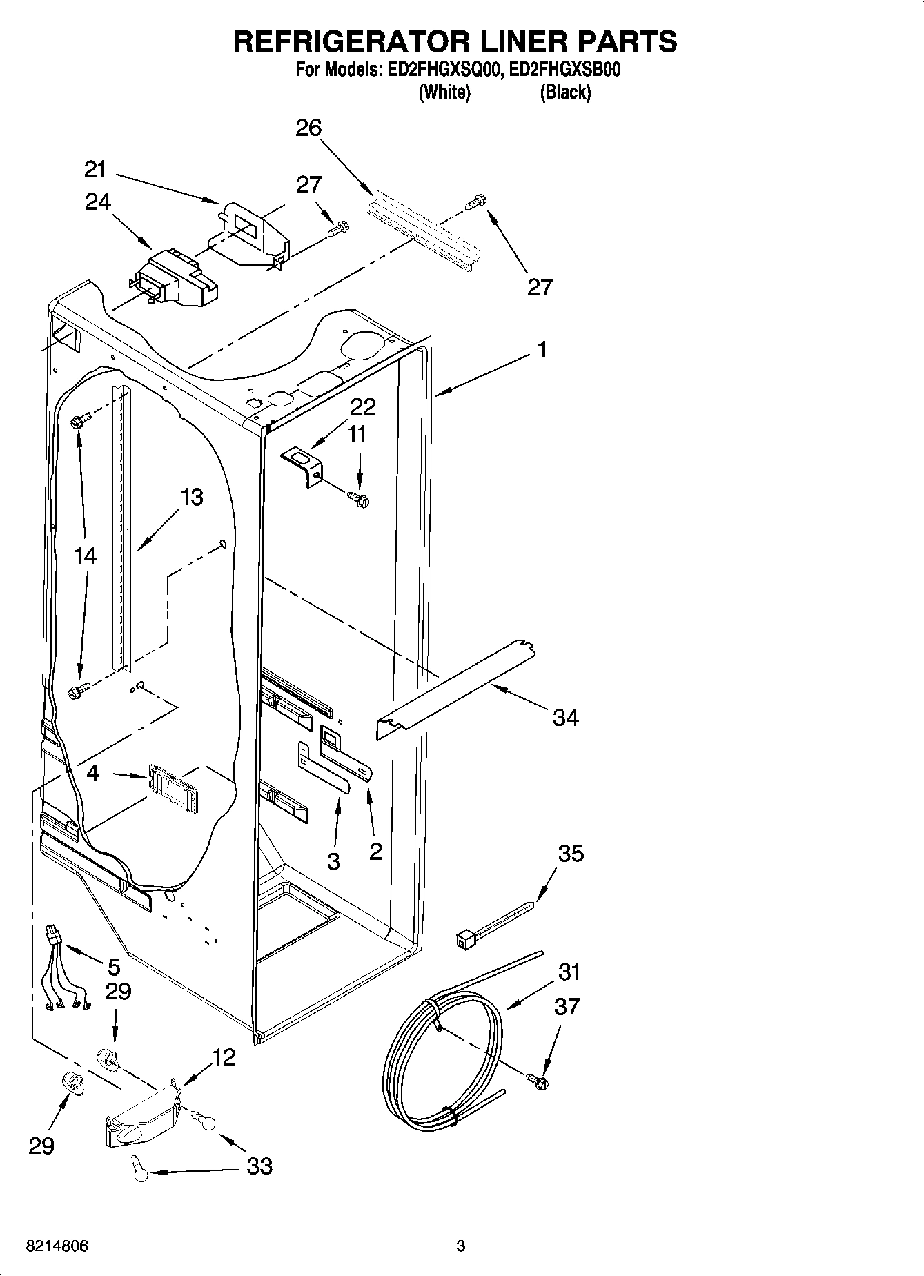 02 - REFRIGERATOR LINER PARTS