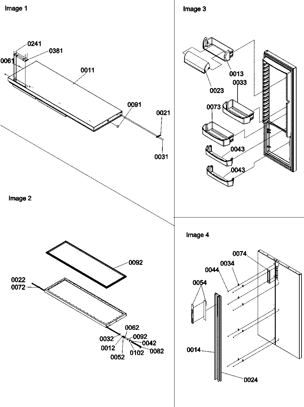11 - Refrigerator Door, Door Trim and Handles