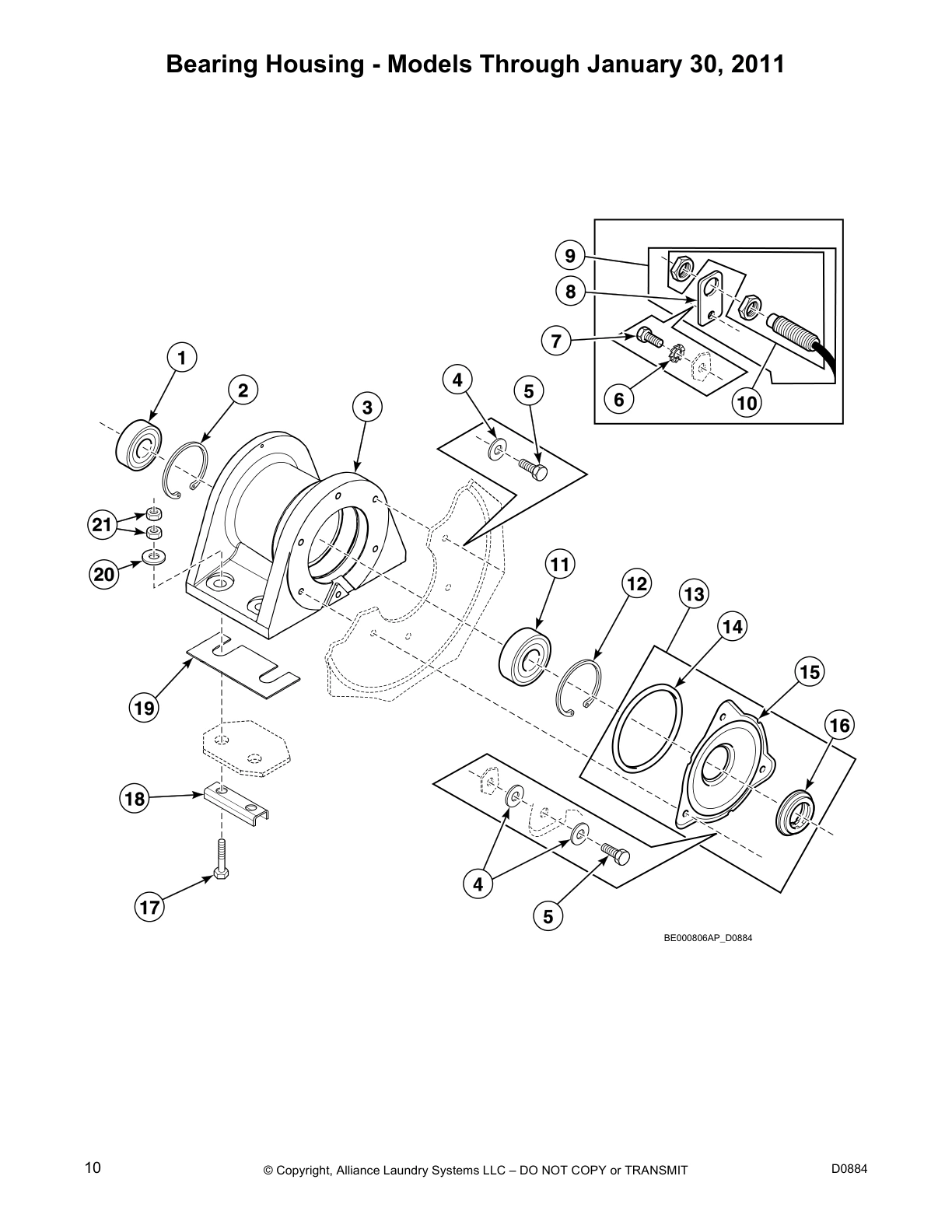 Bearing Housing - Models Through January 30, 2011