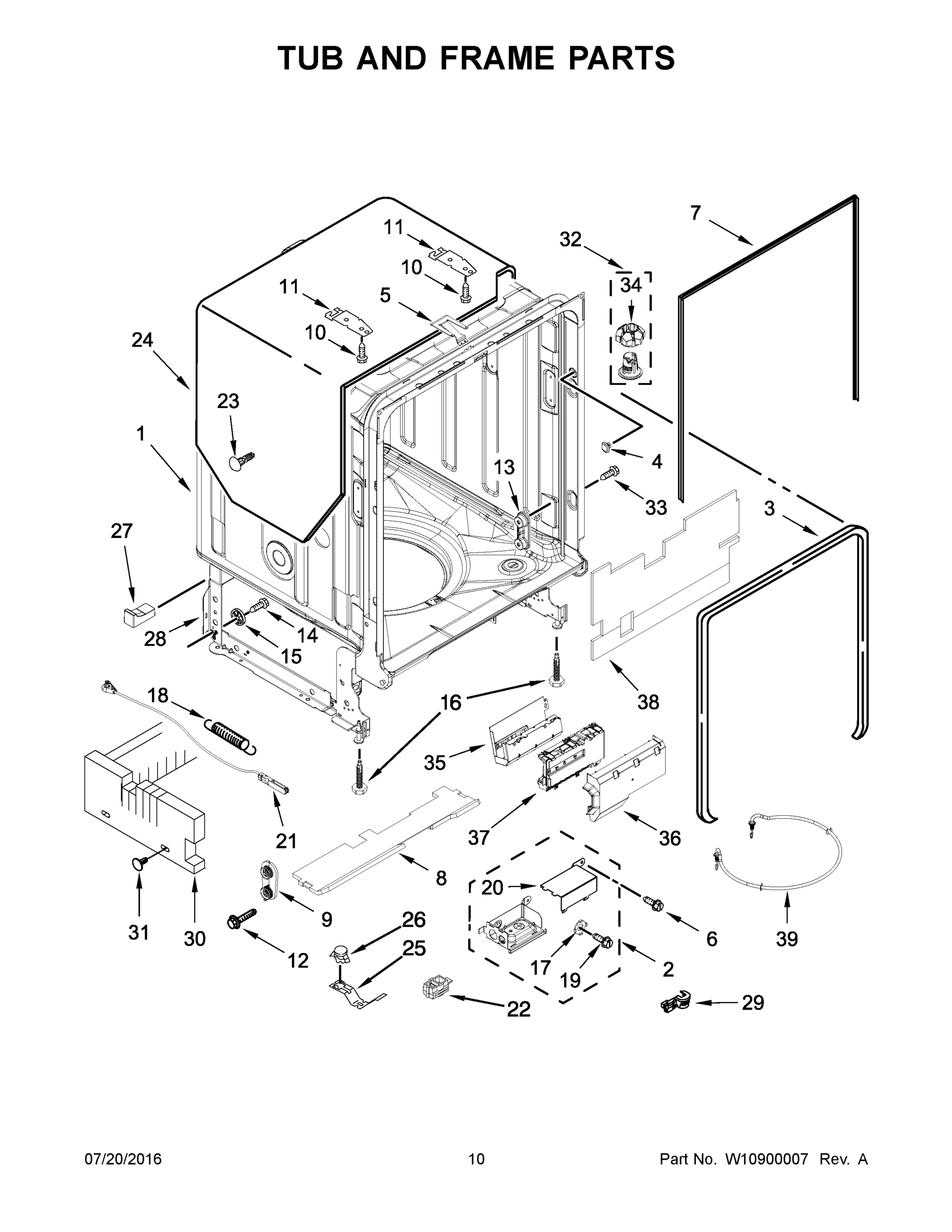 06 - TUB AND FRAME PARTS
