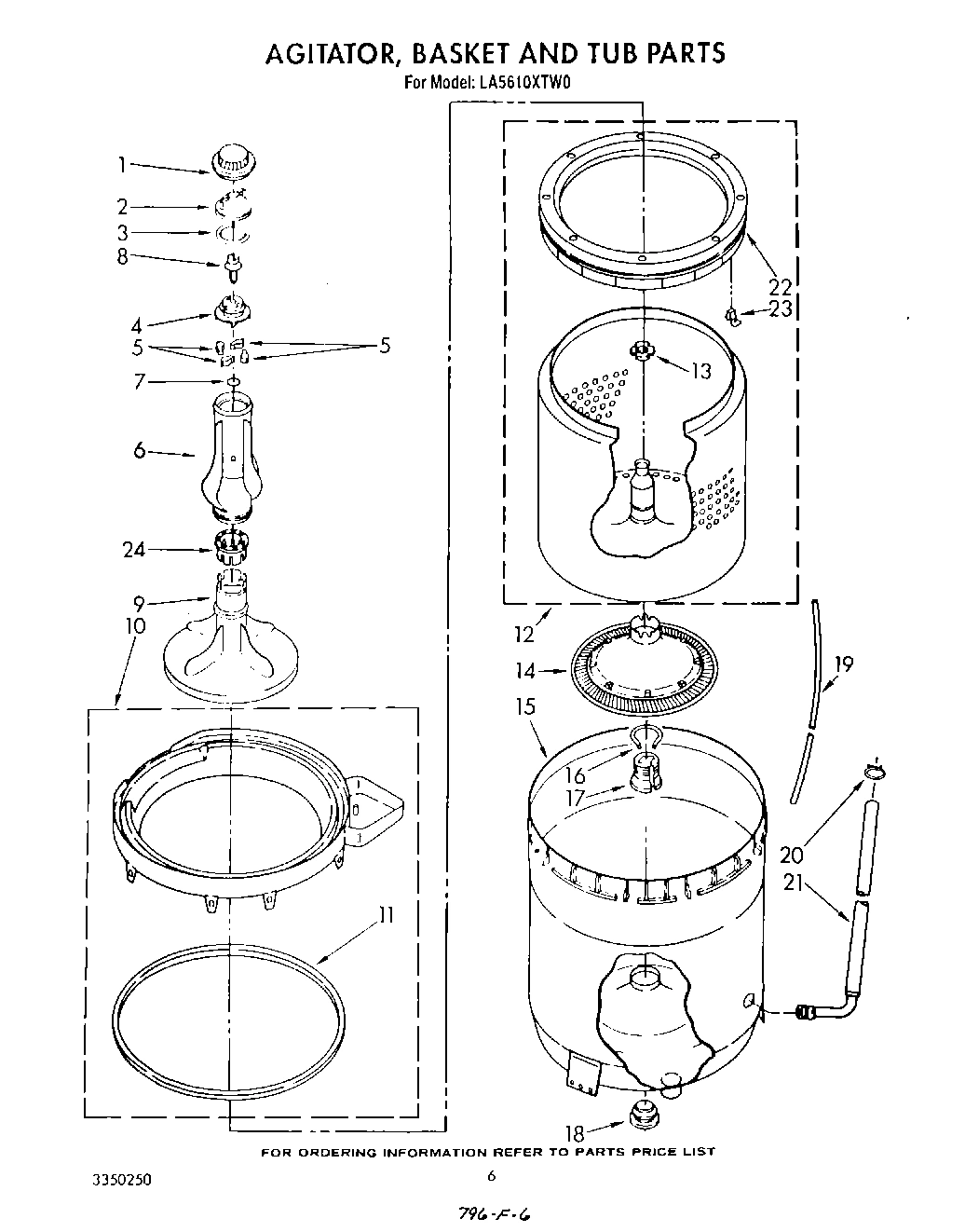 04 - AGITATOR, BASKET, AND TUB