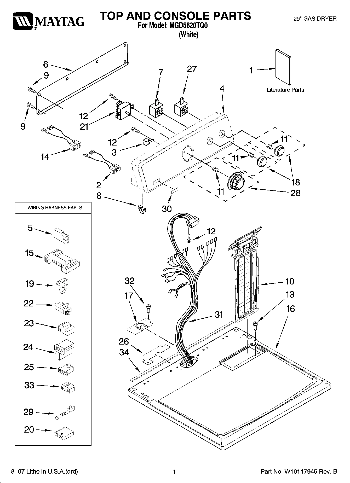 01 - TOP AND CONSOLE PARTS