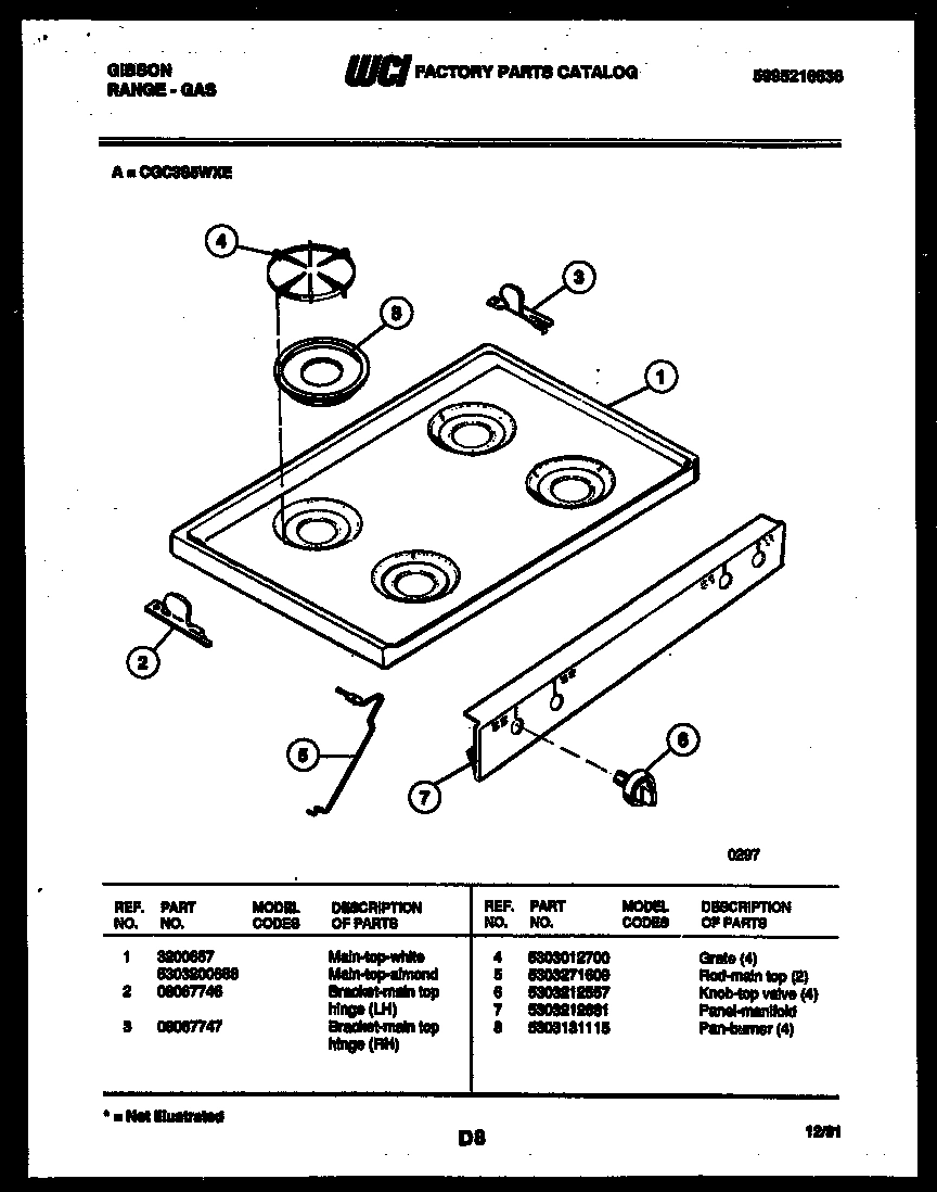 03 - COOKTOP PARTS