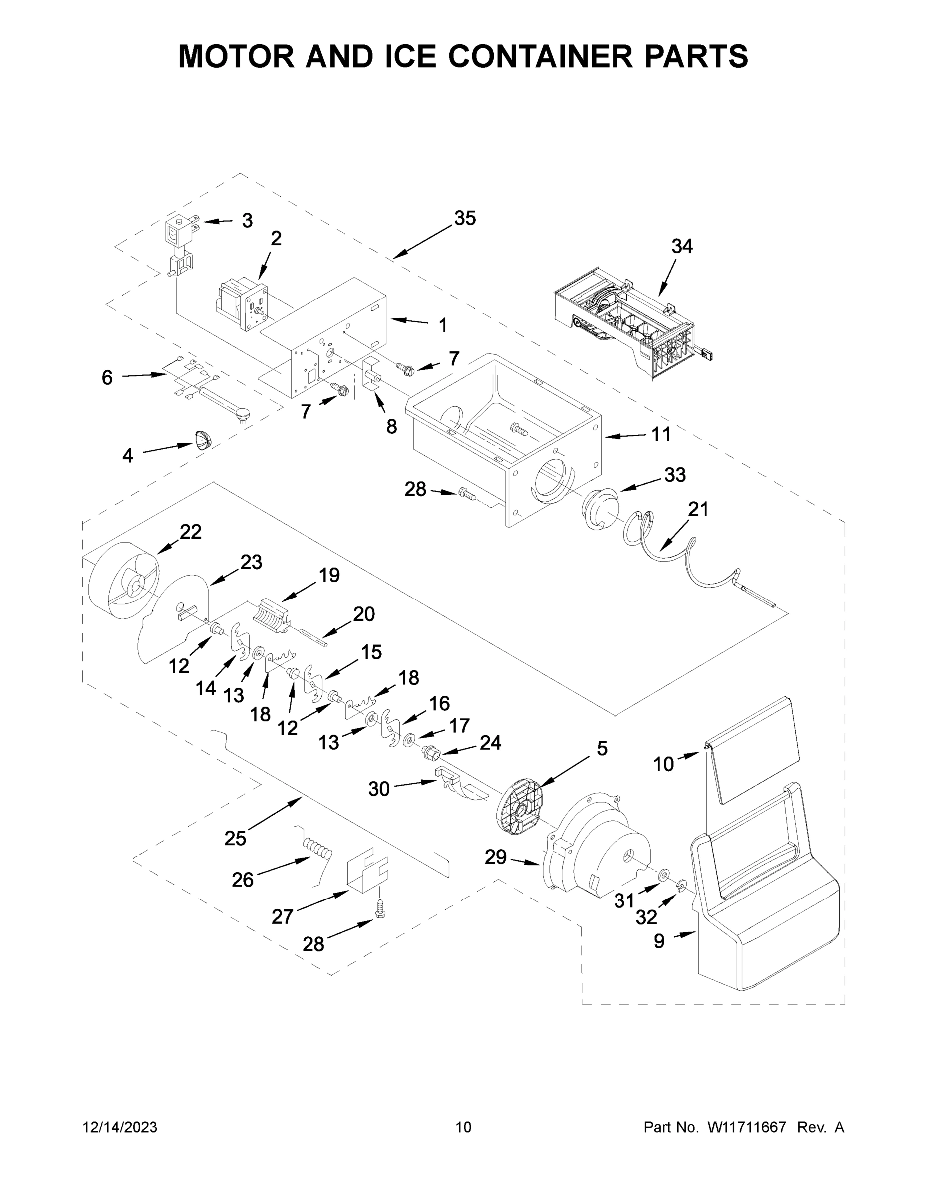 06 - MOTOR AND ICE CONTAINER PARTS