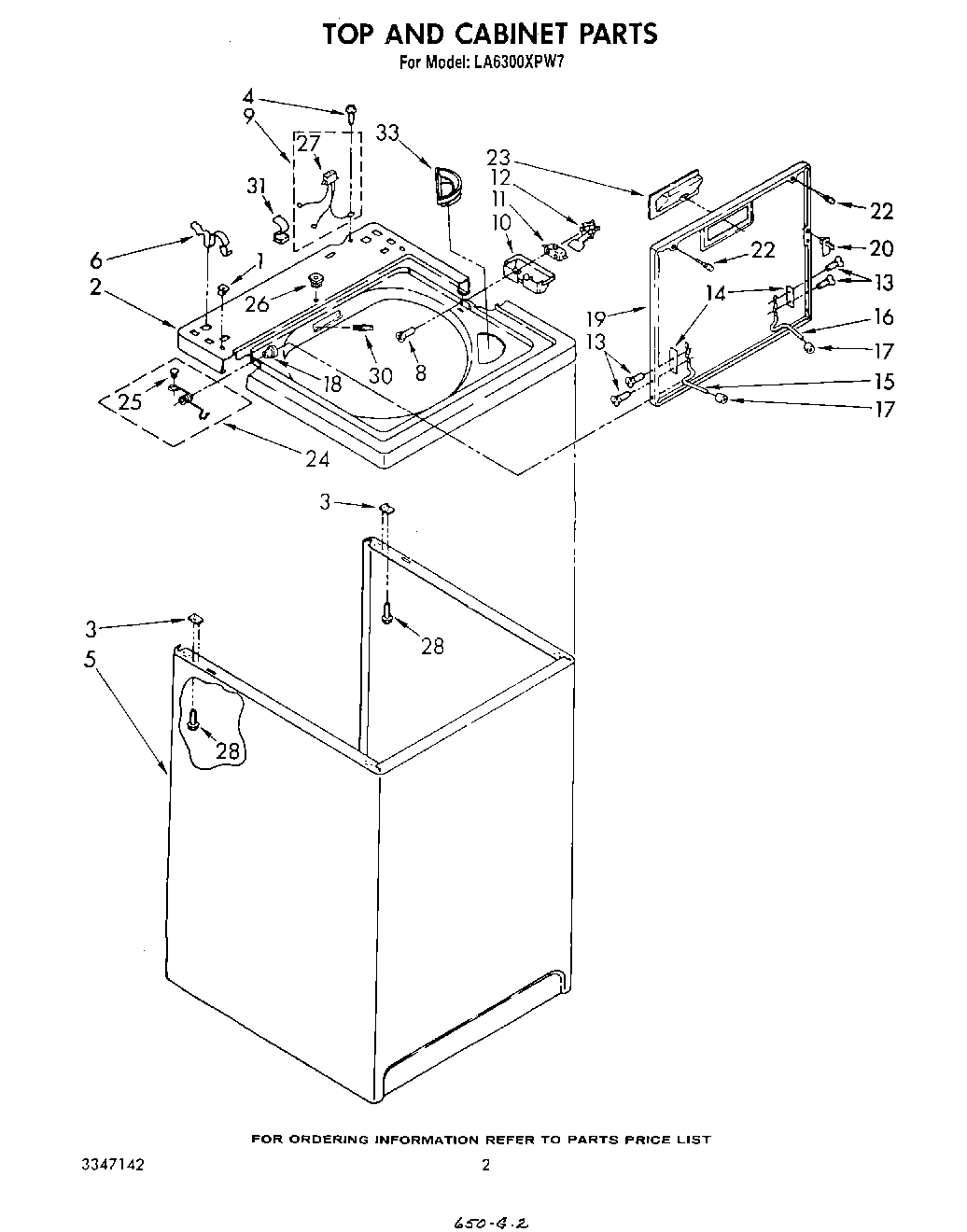 02 - TOP AND CABINET , NOT ILLUSTRATED AND OPTIONAL