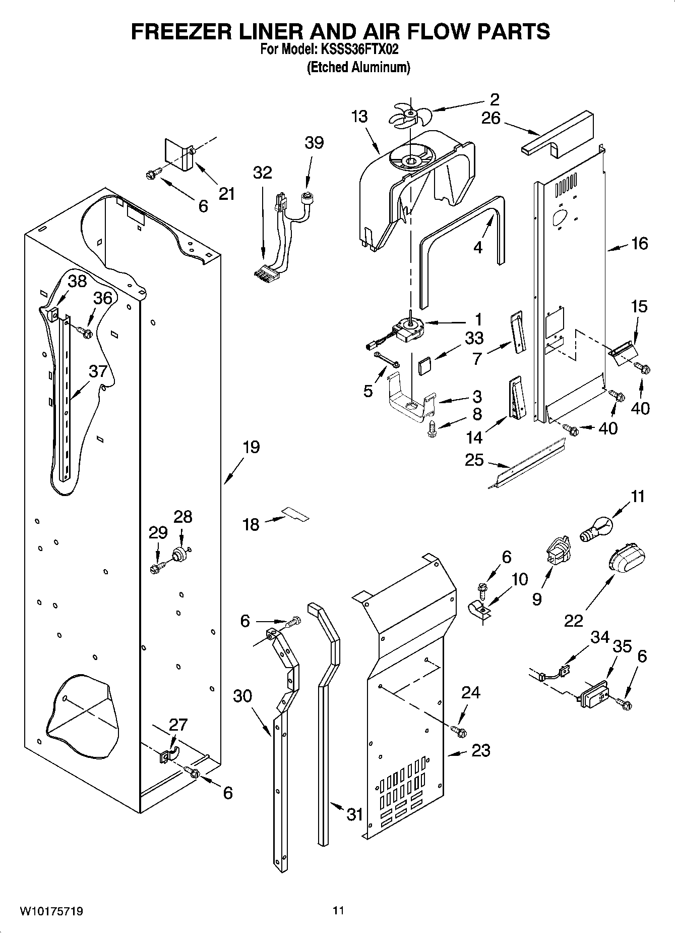 08 - FREEZER LINER AND AIR FLOW PARTS