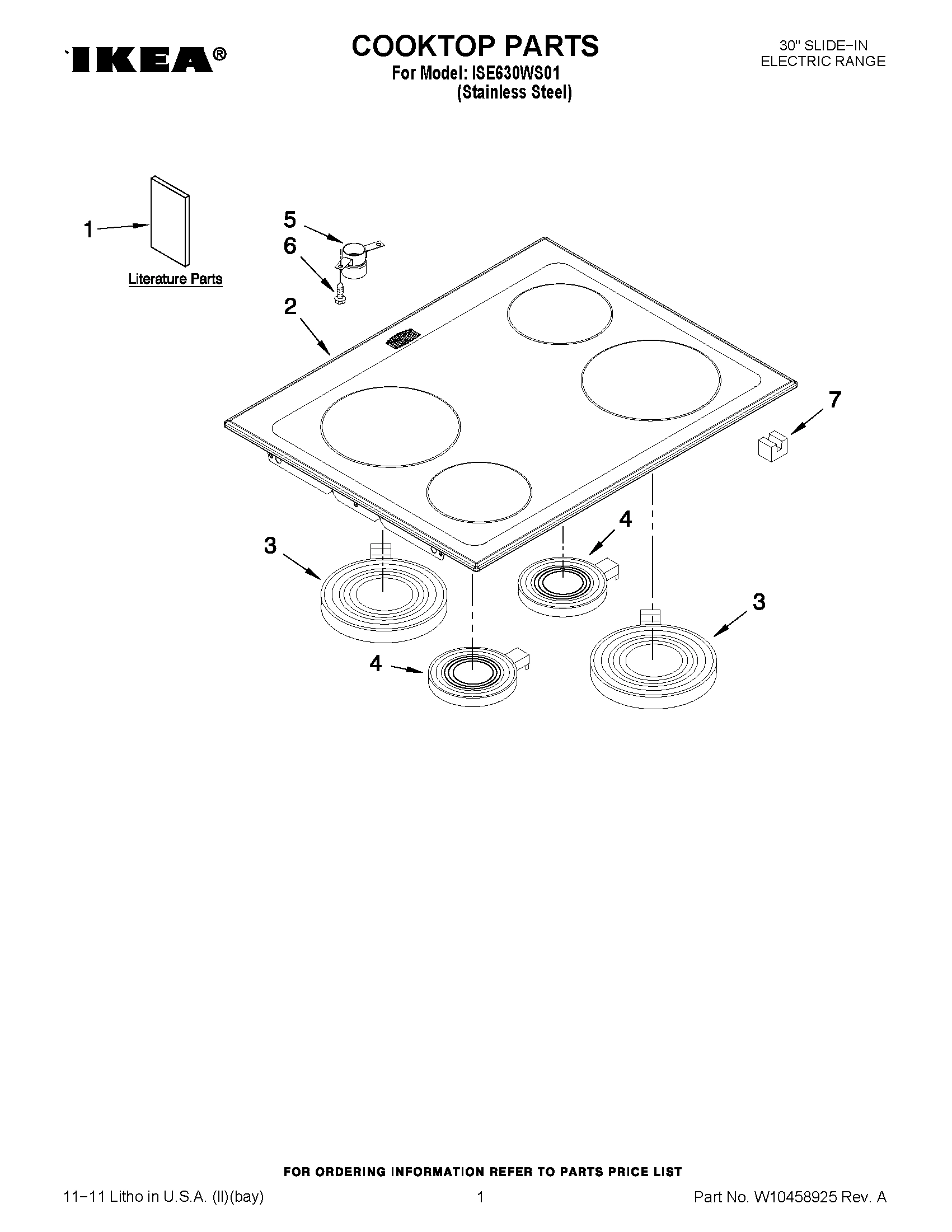 01 - COOKTOP PARTS