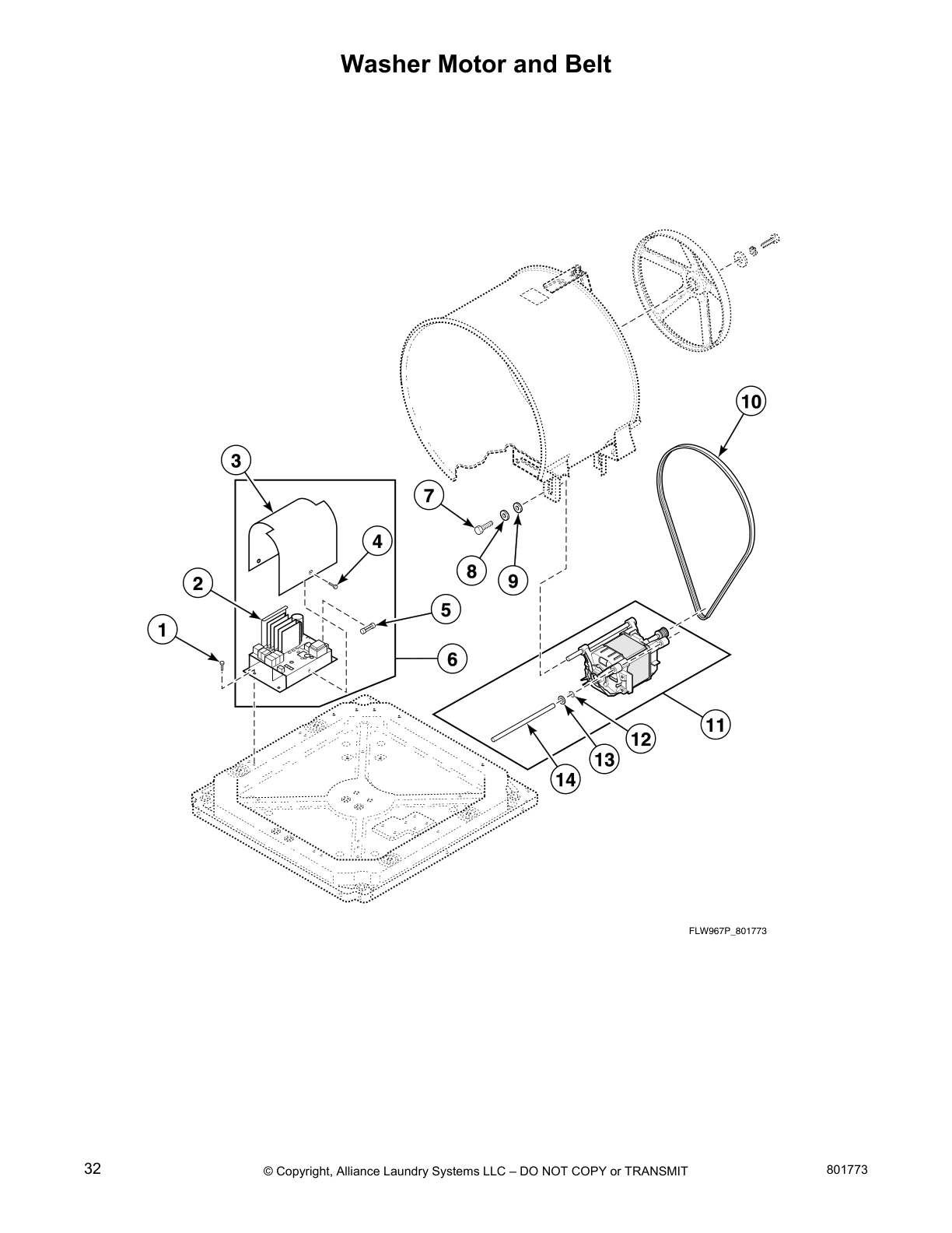 Washer Motor and Belt
