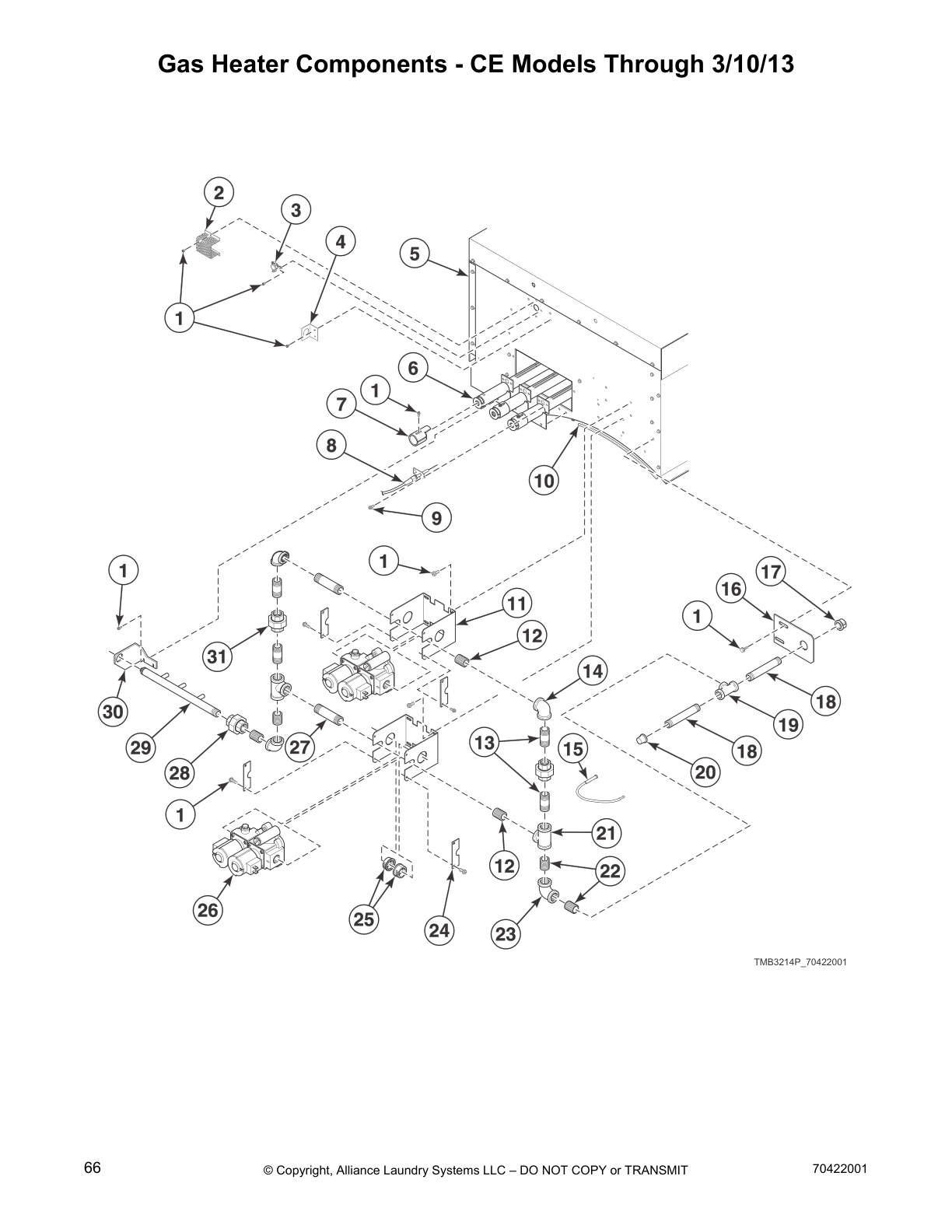 Gas Heater Components - CE Models Through 3/10/13