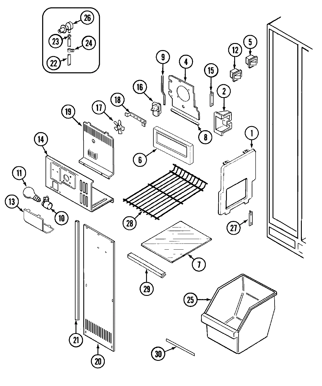 01 - FREEZER COMPARTMENT
