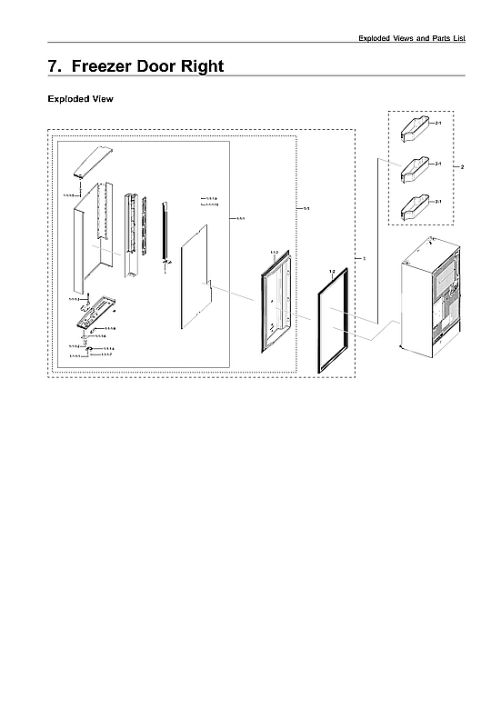 Right Freezer Door Parts