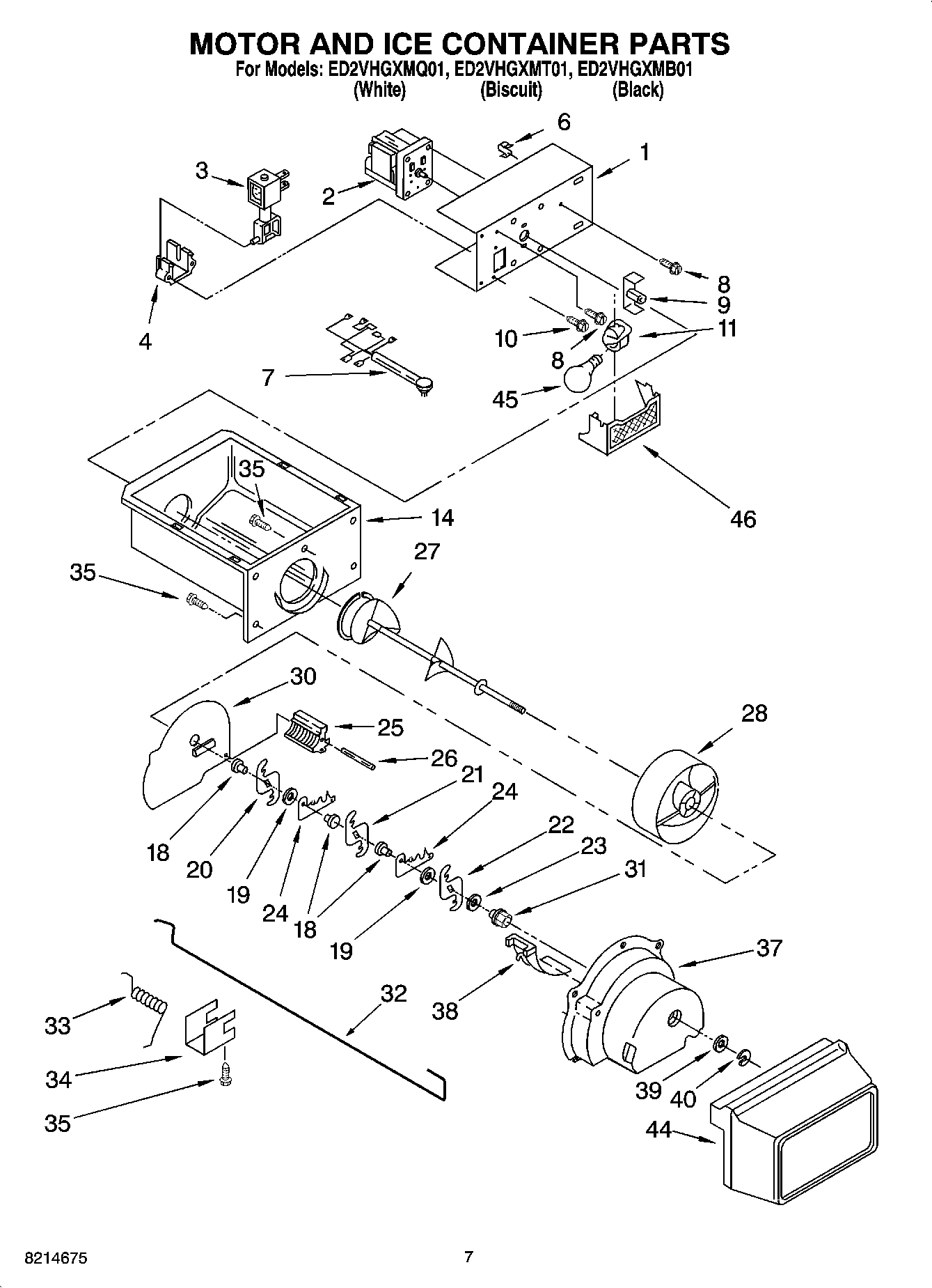 05 - MOTOR AND ICE CONTAINER PARTS