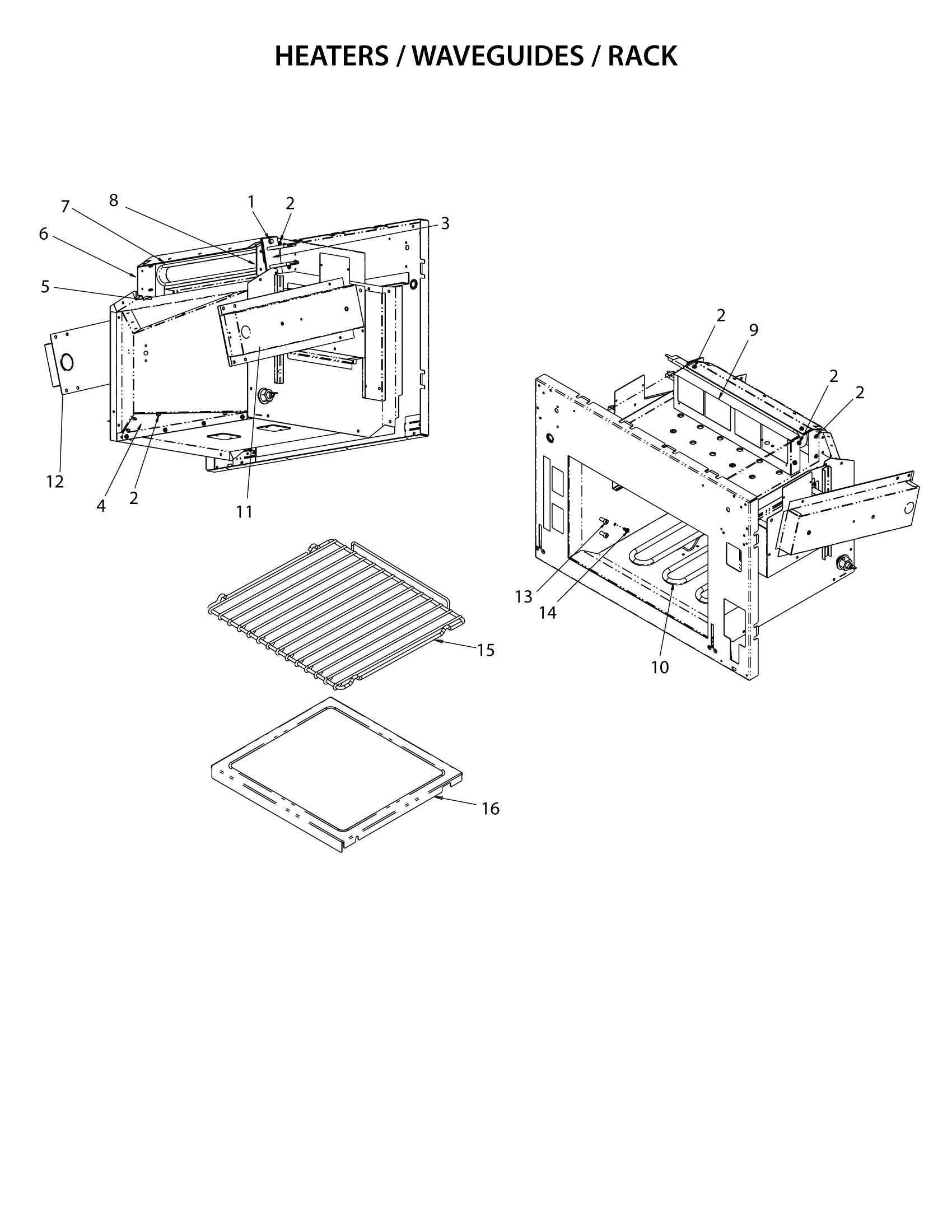 HEATERS / WAVEGUIDES / RACK