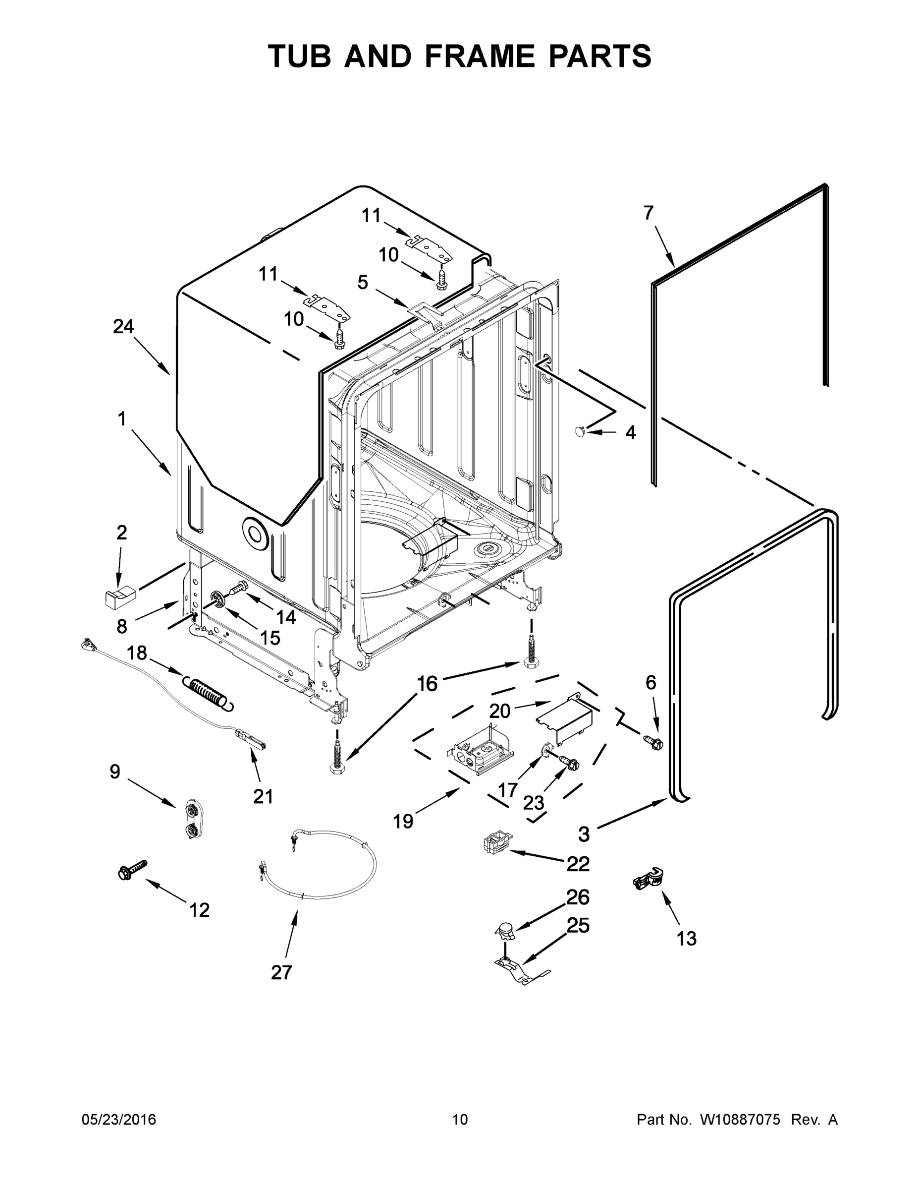 06 - TUB AND FRAME PARTS