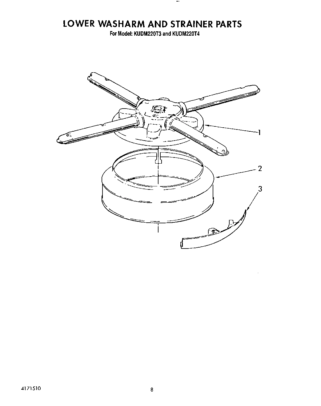 06 - LOWER WASHARM AND STRAINER