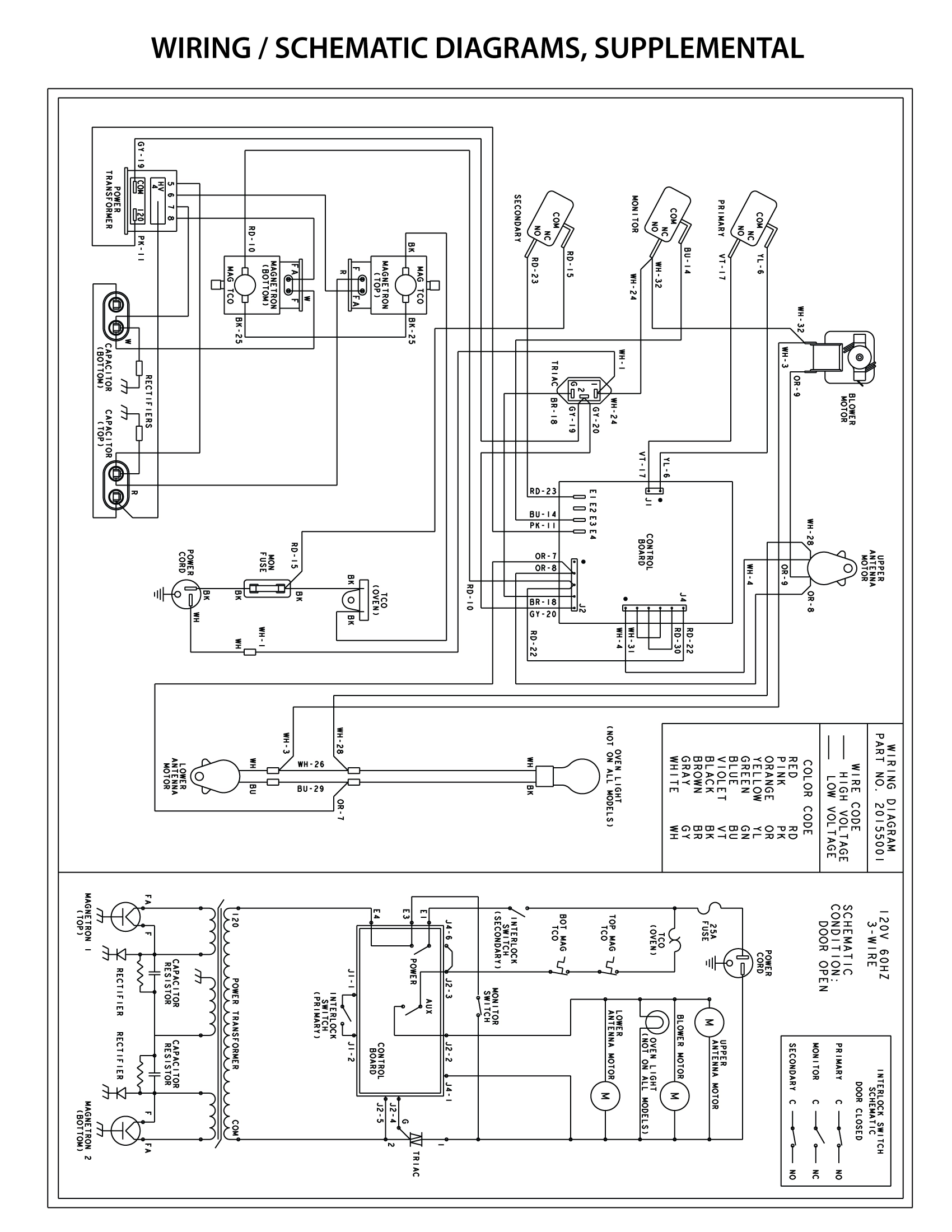 WIRING / SCHEMATIC DIAGRAMS, SUPPLEMENTAL