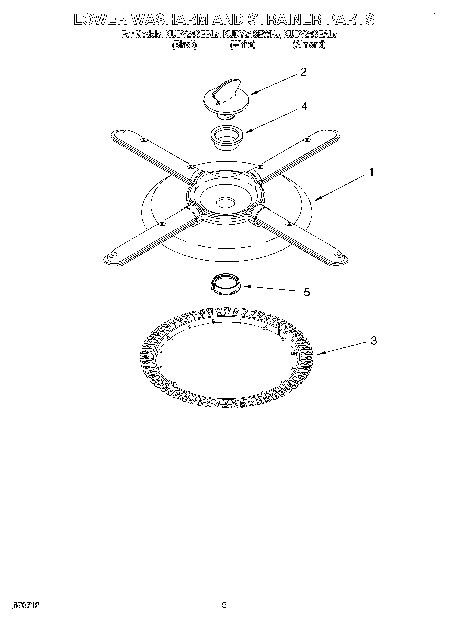 04 - LOWER WASHARM AND STRAINER