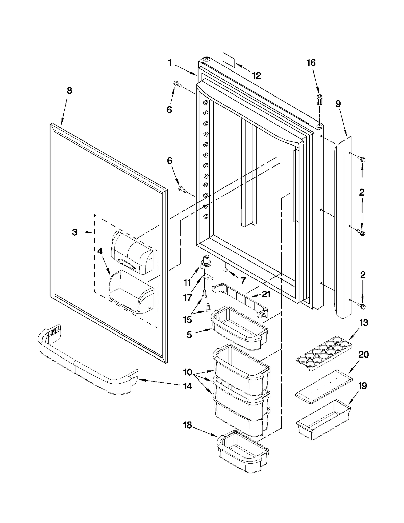 REFRIGERATOR DOOR PARTS