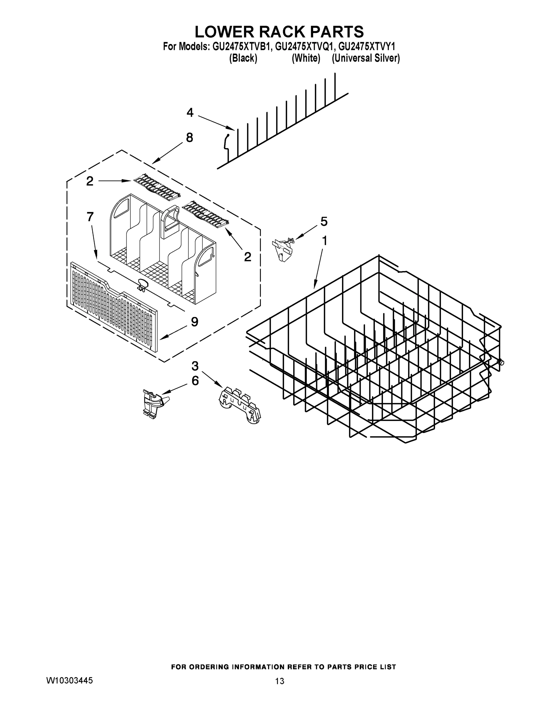 10 - LOWER RACK PARTS