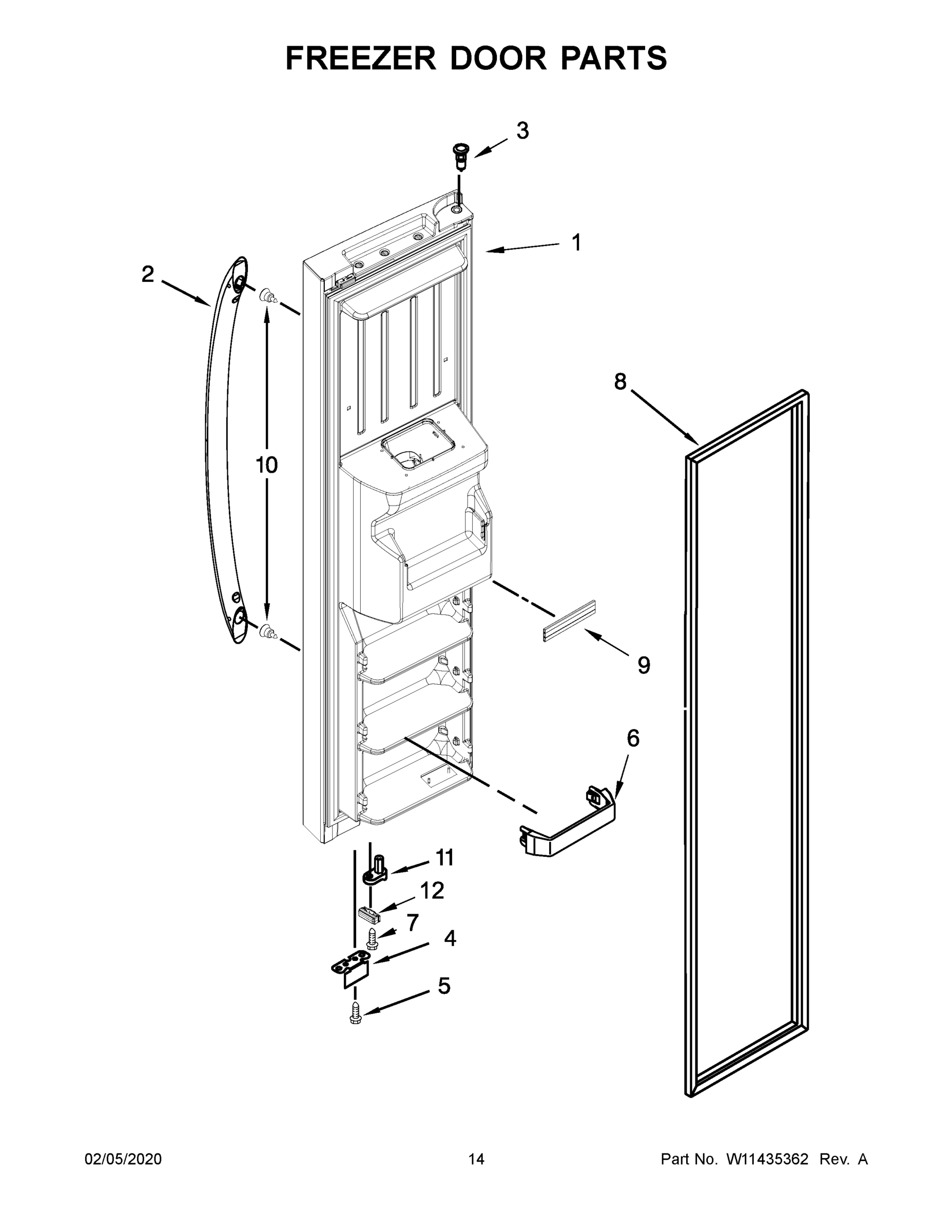 08 - FREEZER DOOR PARTS