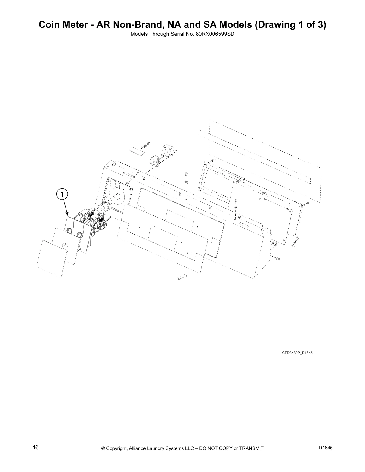 Coin Meter - AR Non-Brand, NA and SA Models (Drawing 1 of 3)