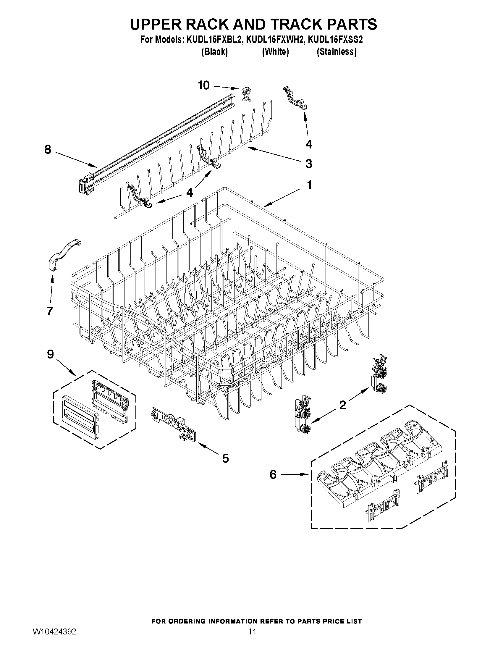 09 - UPPER RACK AND TRACK PARTS