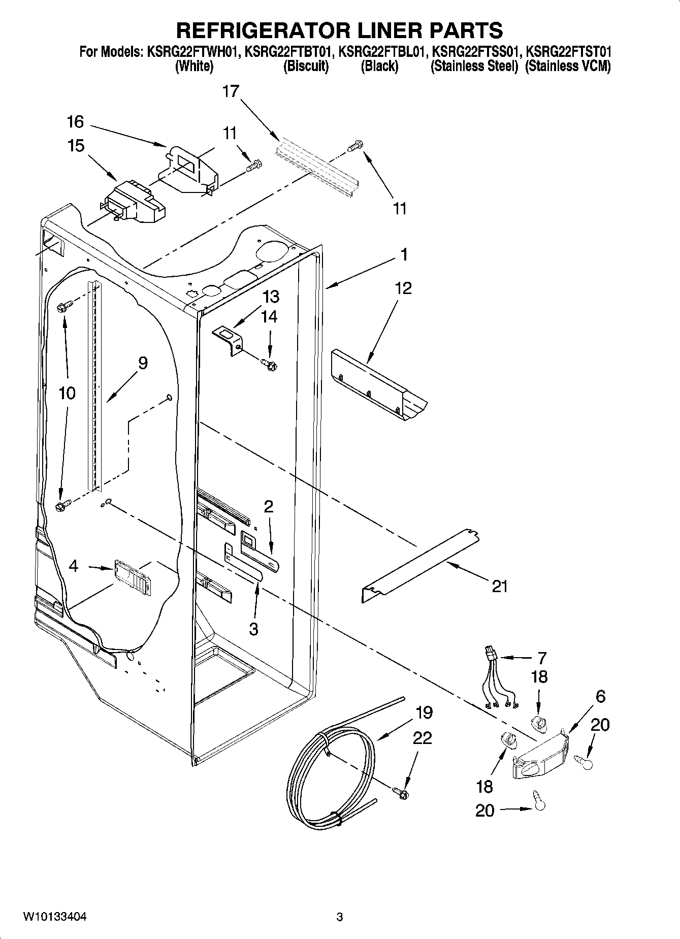 02 - REFRIGERATOR LINER PARTS