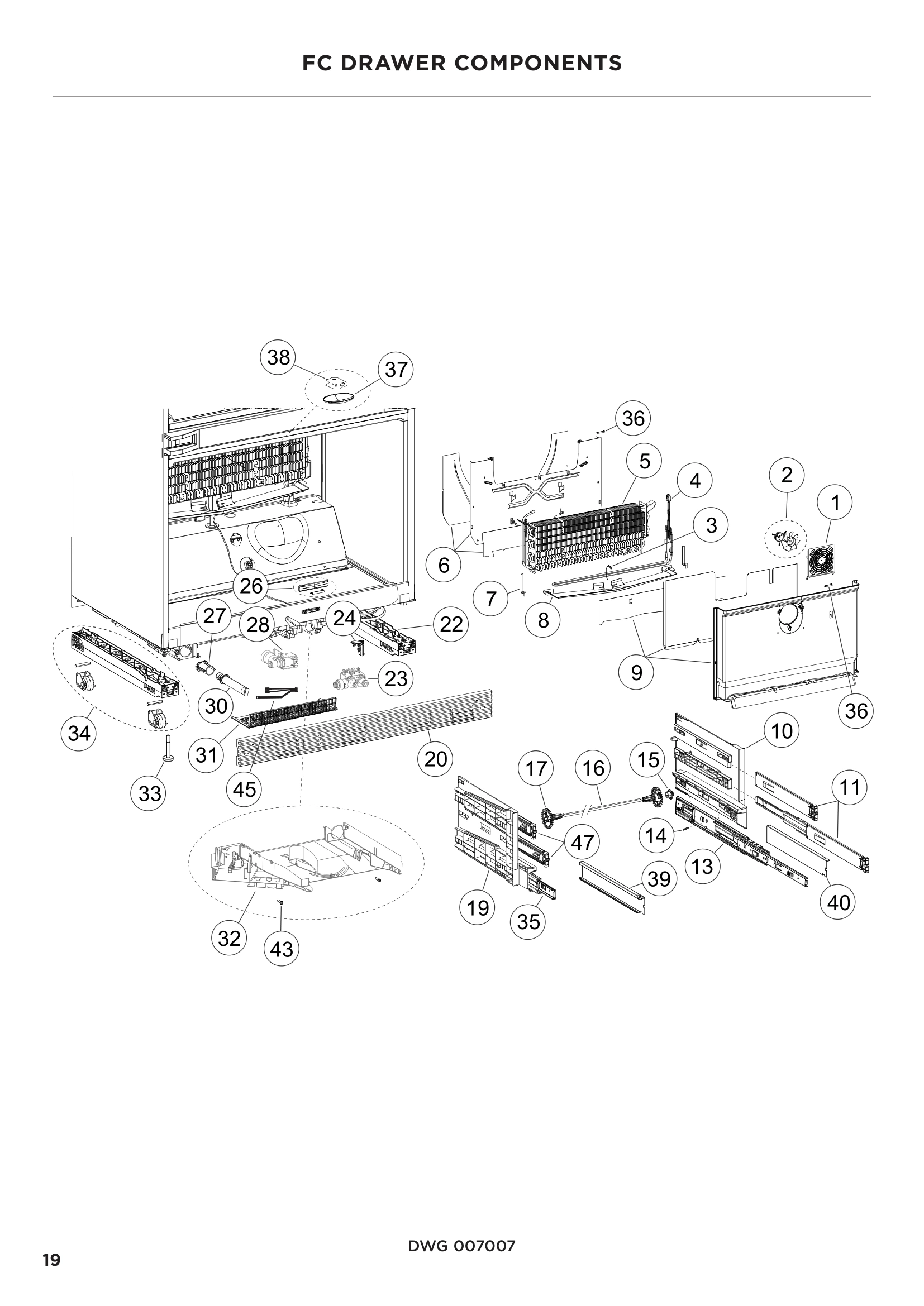 FC DRAWER COMPONENTS