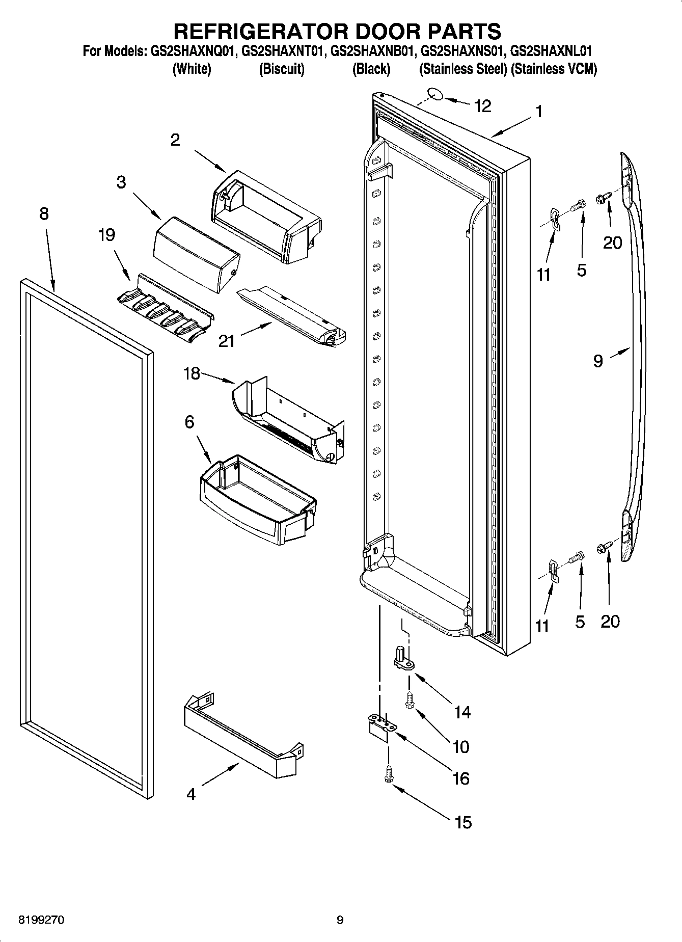 06 - REFRIGERATOR DOOR PARTS