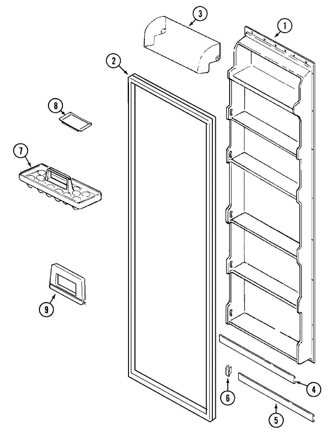 06 - FRESH FOOD INNER DOOR (GS2124PADB)