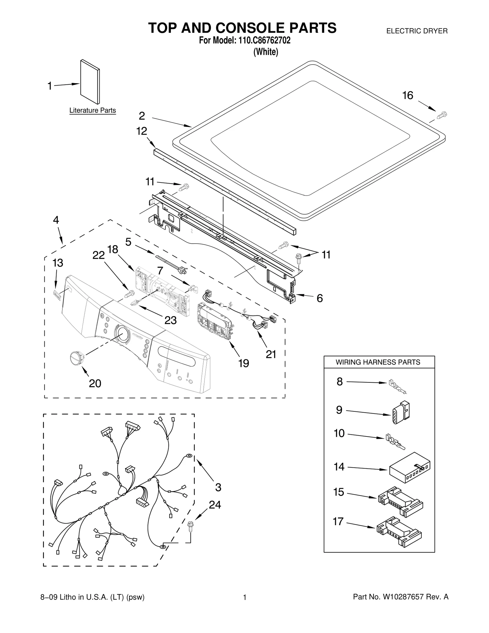 TOP AND CONSOLE PARTS