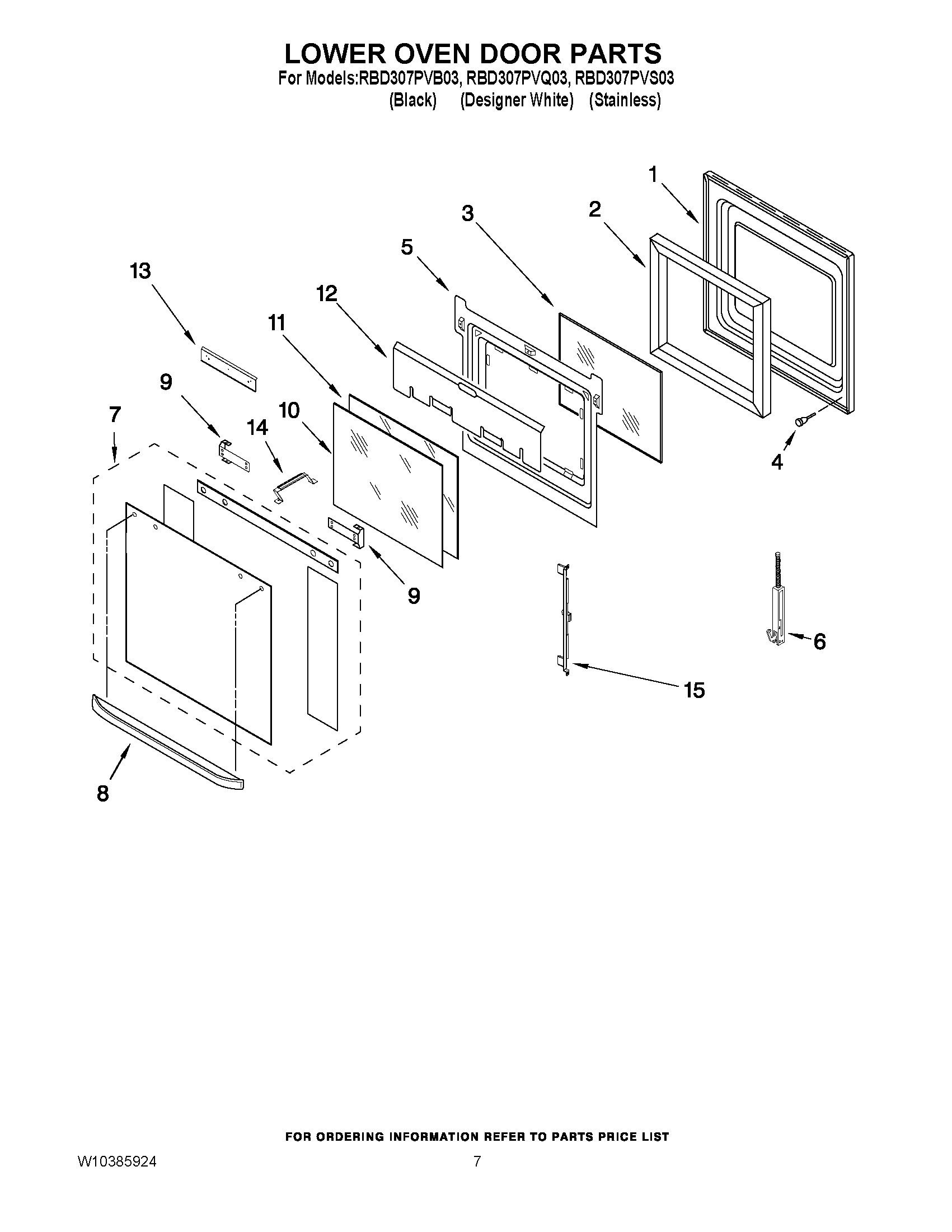 05 - LOWER OVEN DOOR PARTS