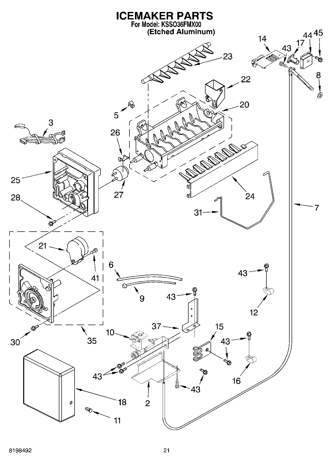 13 - ICEMAKER PARTS PARTS NOT ILLUSTRATED