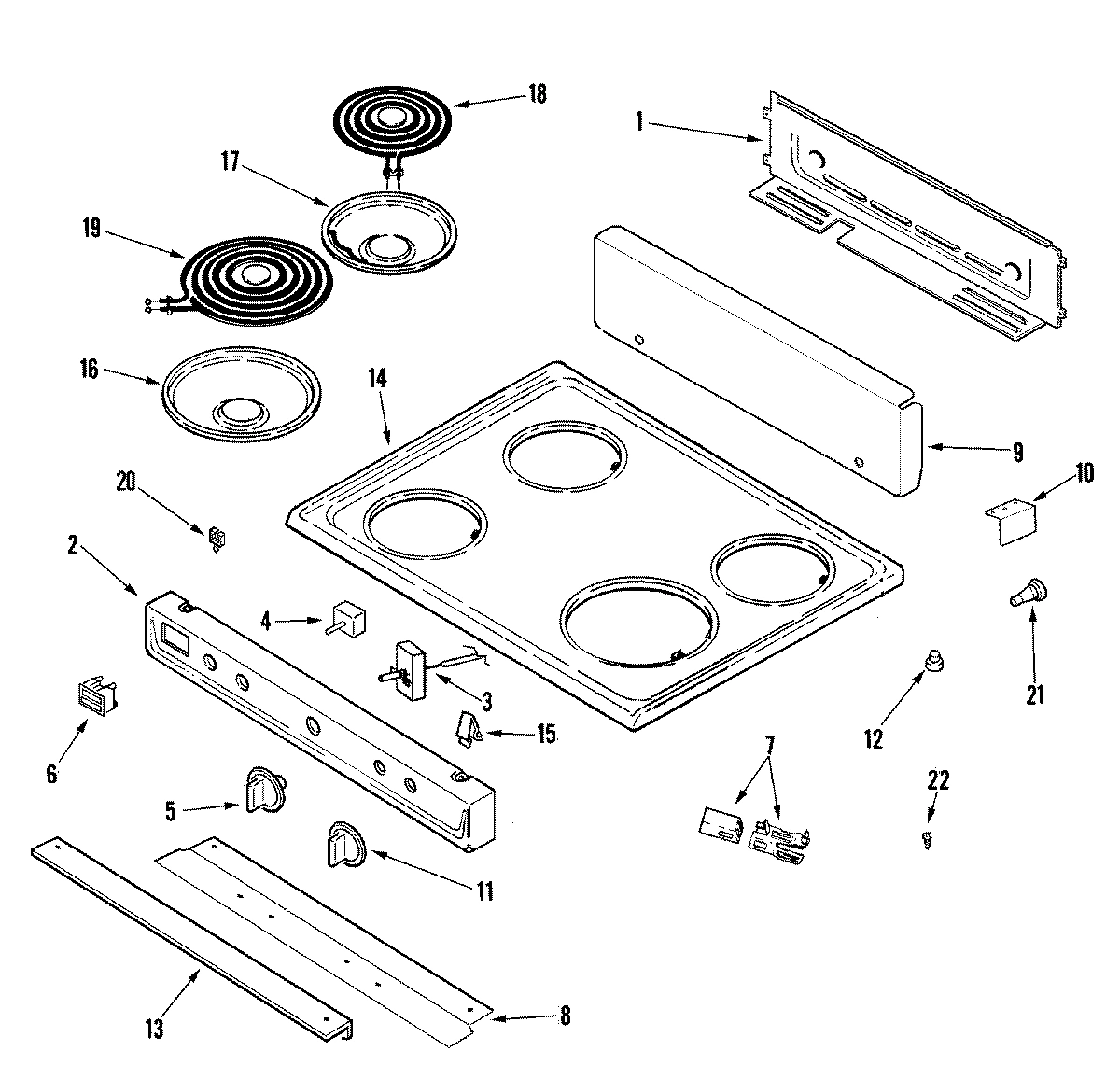 02 - CONTROL PANEL/TOP ASSEMBLY